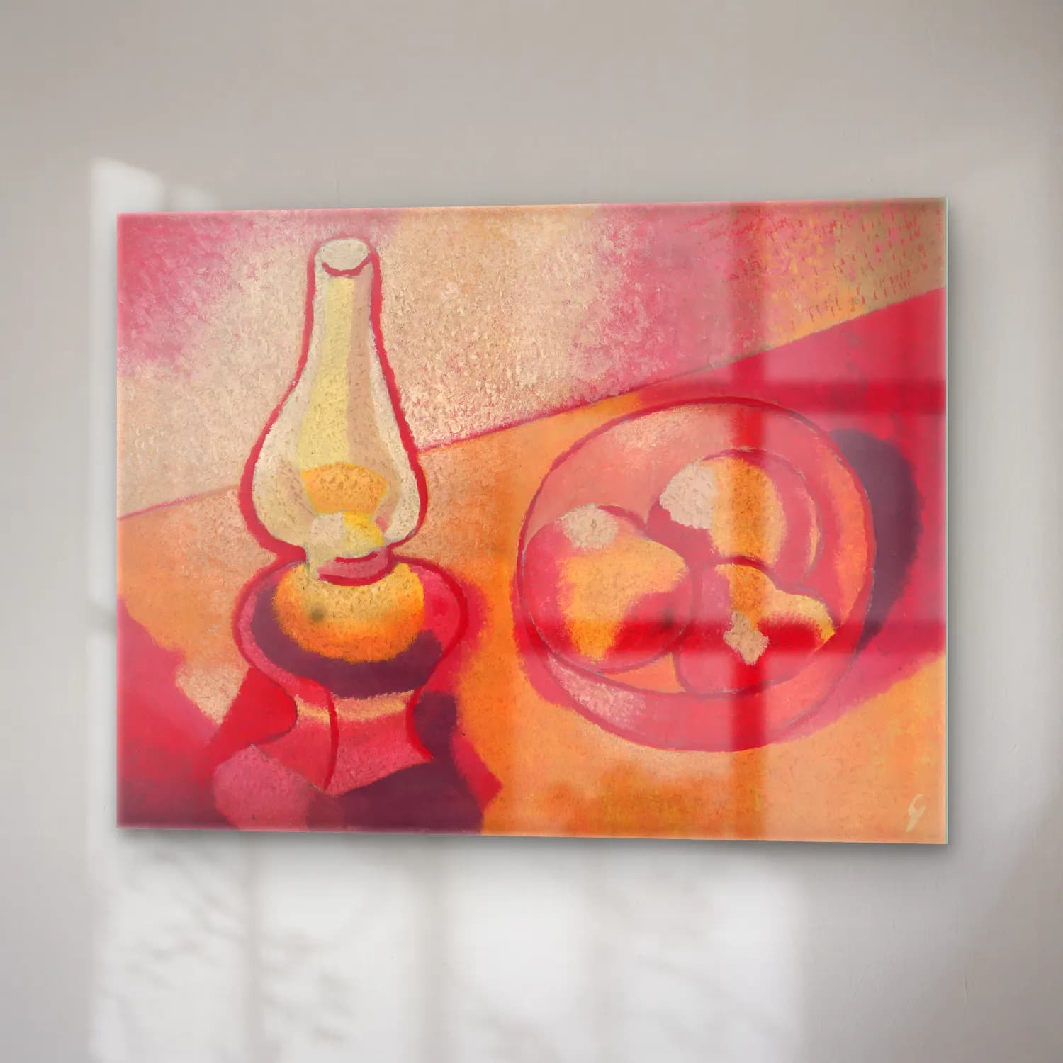 Mikuláš Galanda – Still life with a lamp cam tablo — sağ açıdan görünüm