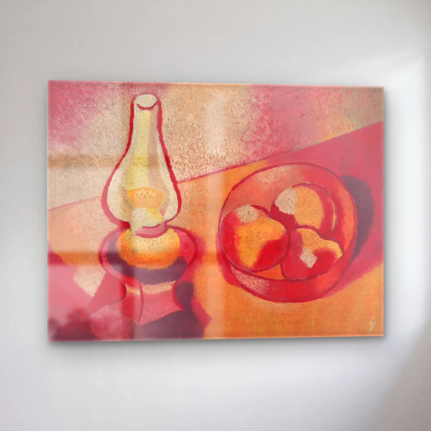 Mikuláš Galanda – Still life with a lamp cam tablo — sol açıdan görünüm