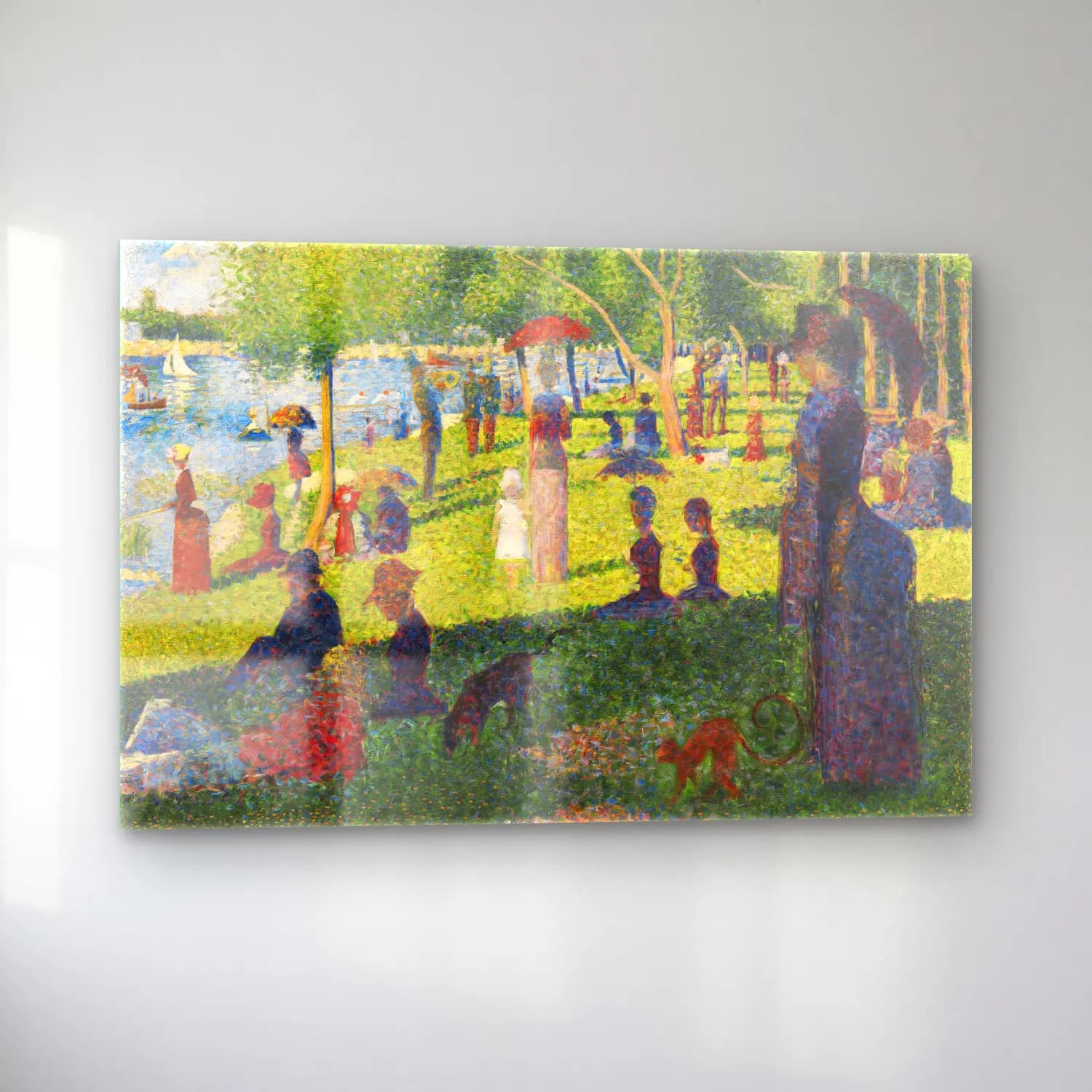 Georges Seurat – Study For a Sunday on La Grande Jatte cam tablo — sol açıdan görünüm