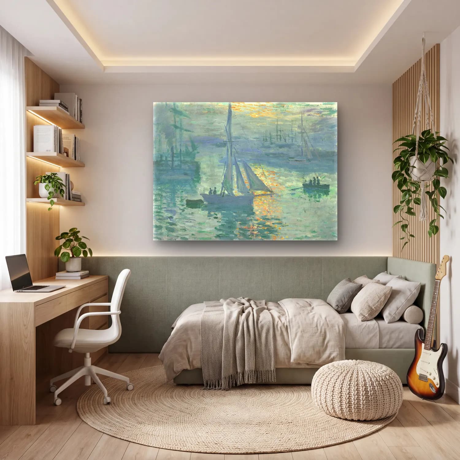 Claude Monet – Sunrise cam tablo — genç odasında