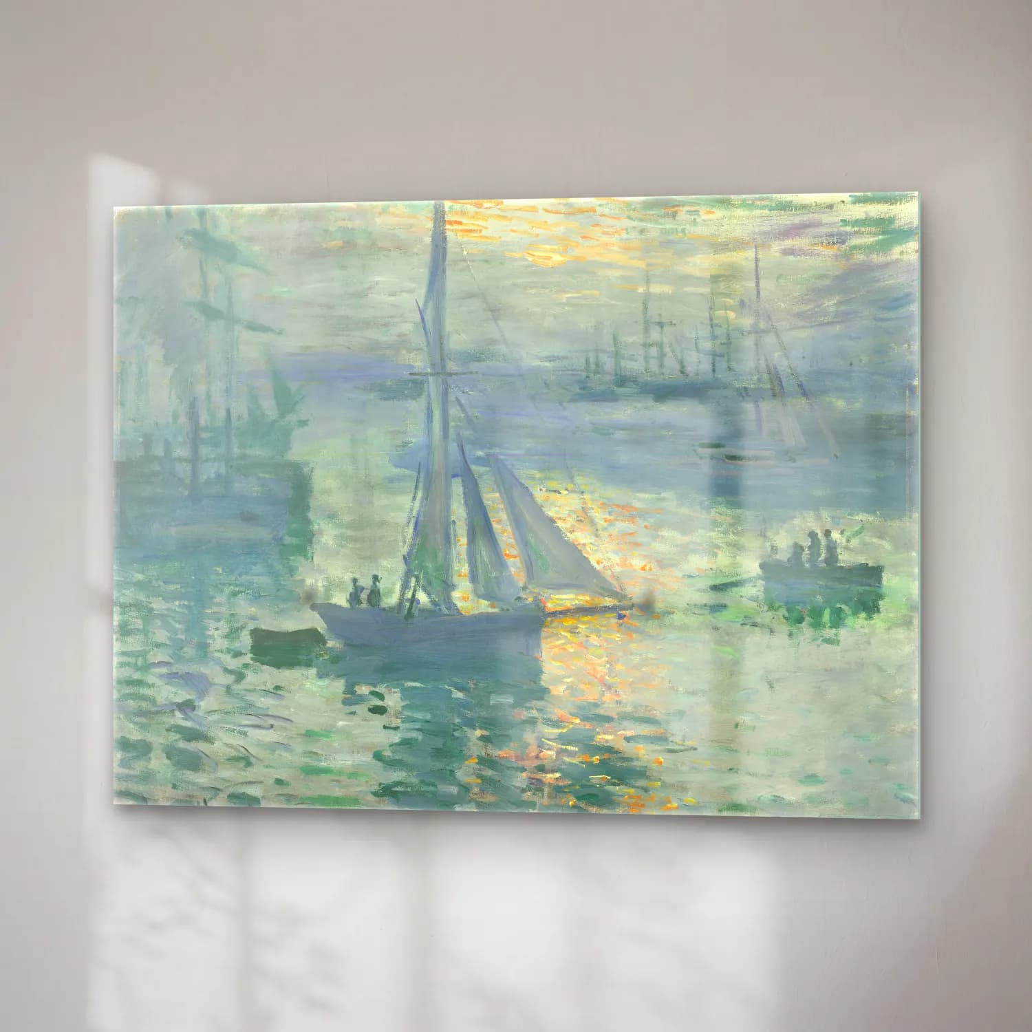 Claude Monet – Sunrise cam tablo — sağ açıdan görünüm