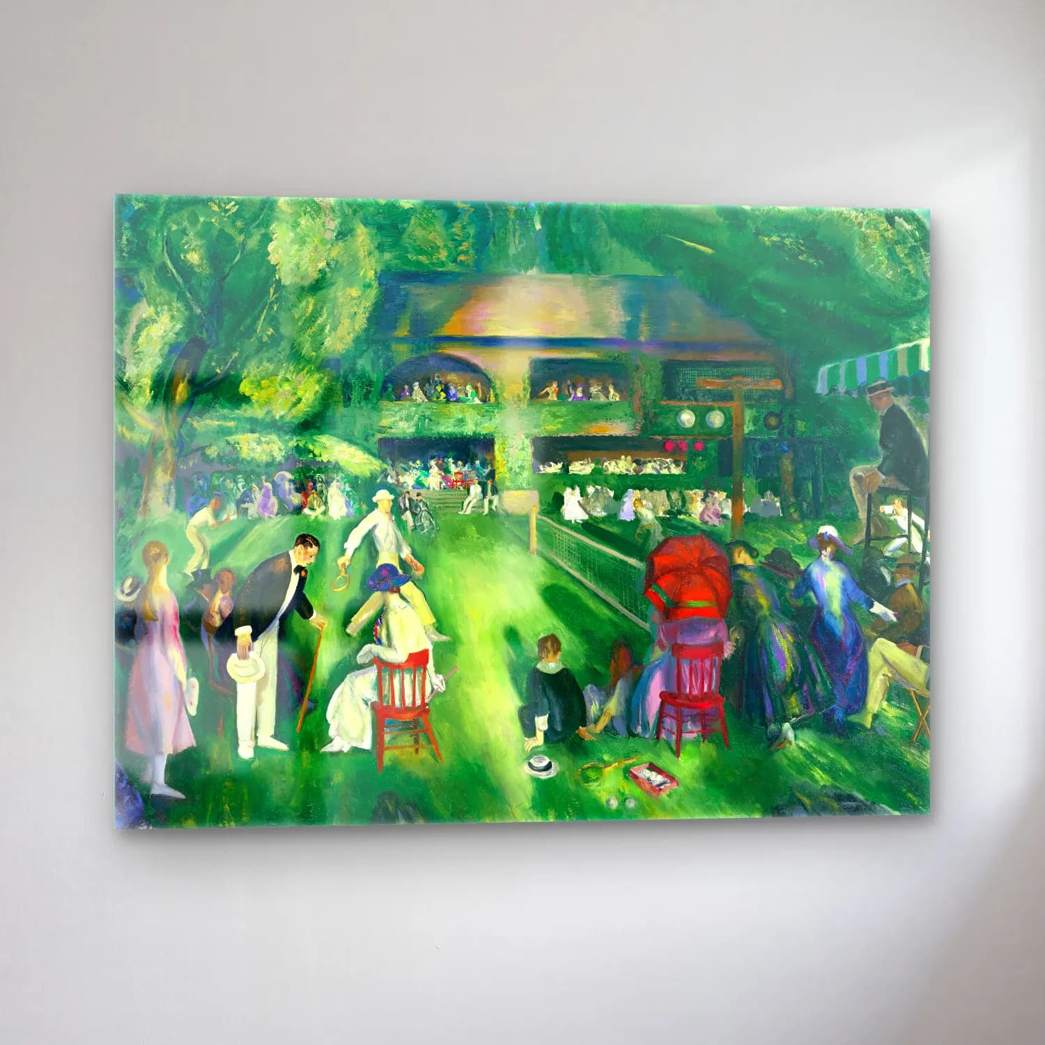 George Bellows – Tennis at Newport oil painting art cam tablo — sol açıdan görünüm