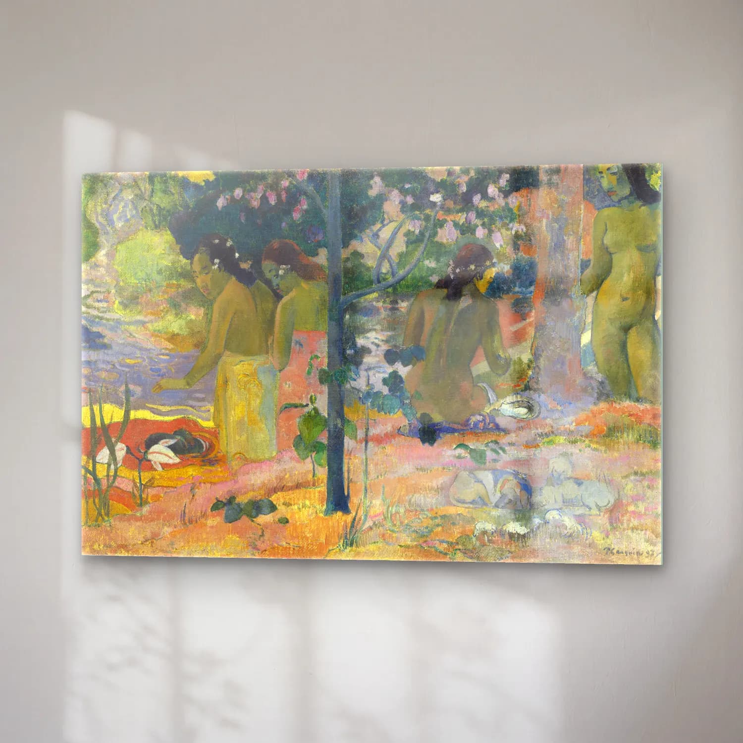 Paul Gauguin – The Bathers cam tablo — sağ açıdan görünüm