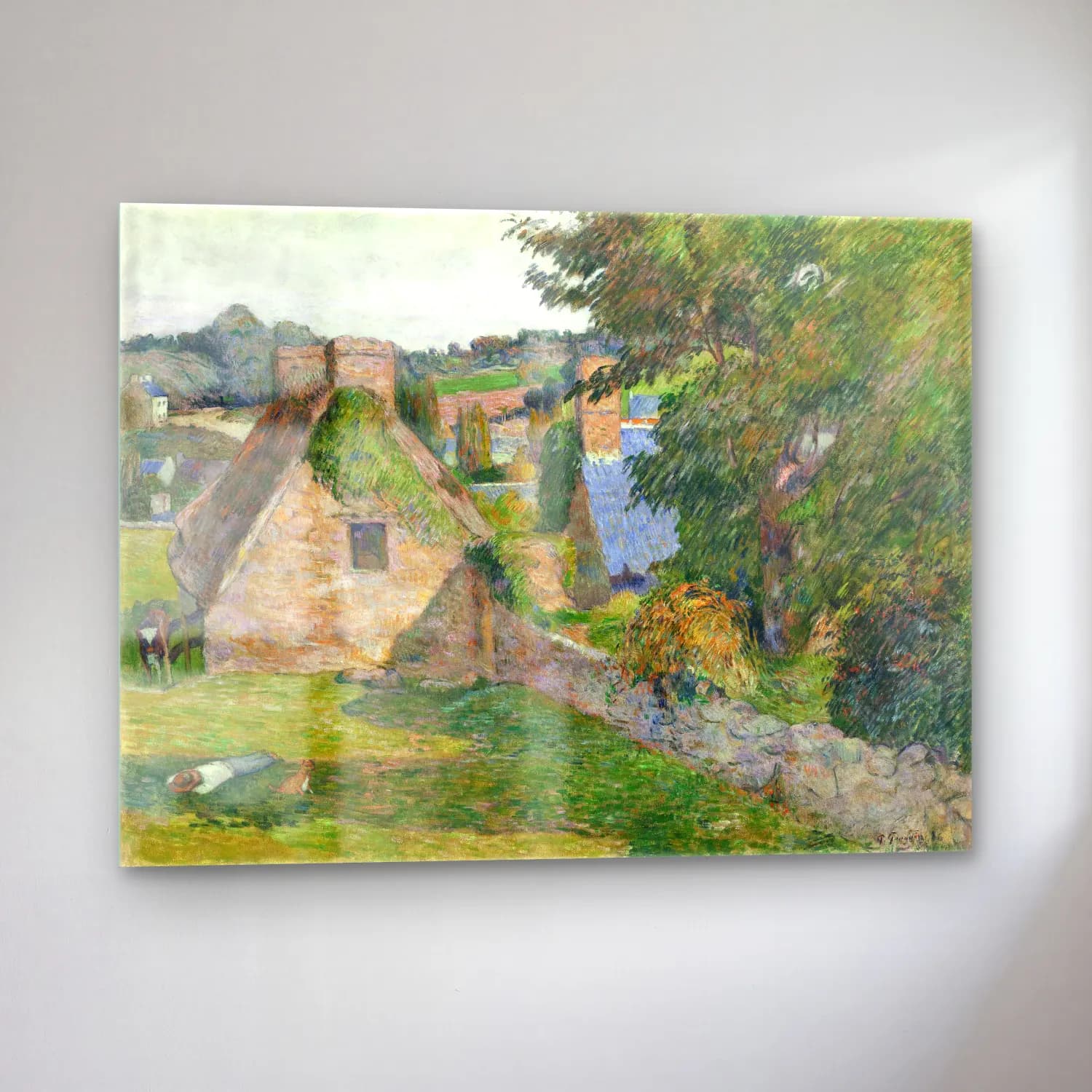 Paul Gauguin – The Field of Derout-Lollichon cam tablo — sol açıdan görünüm
