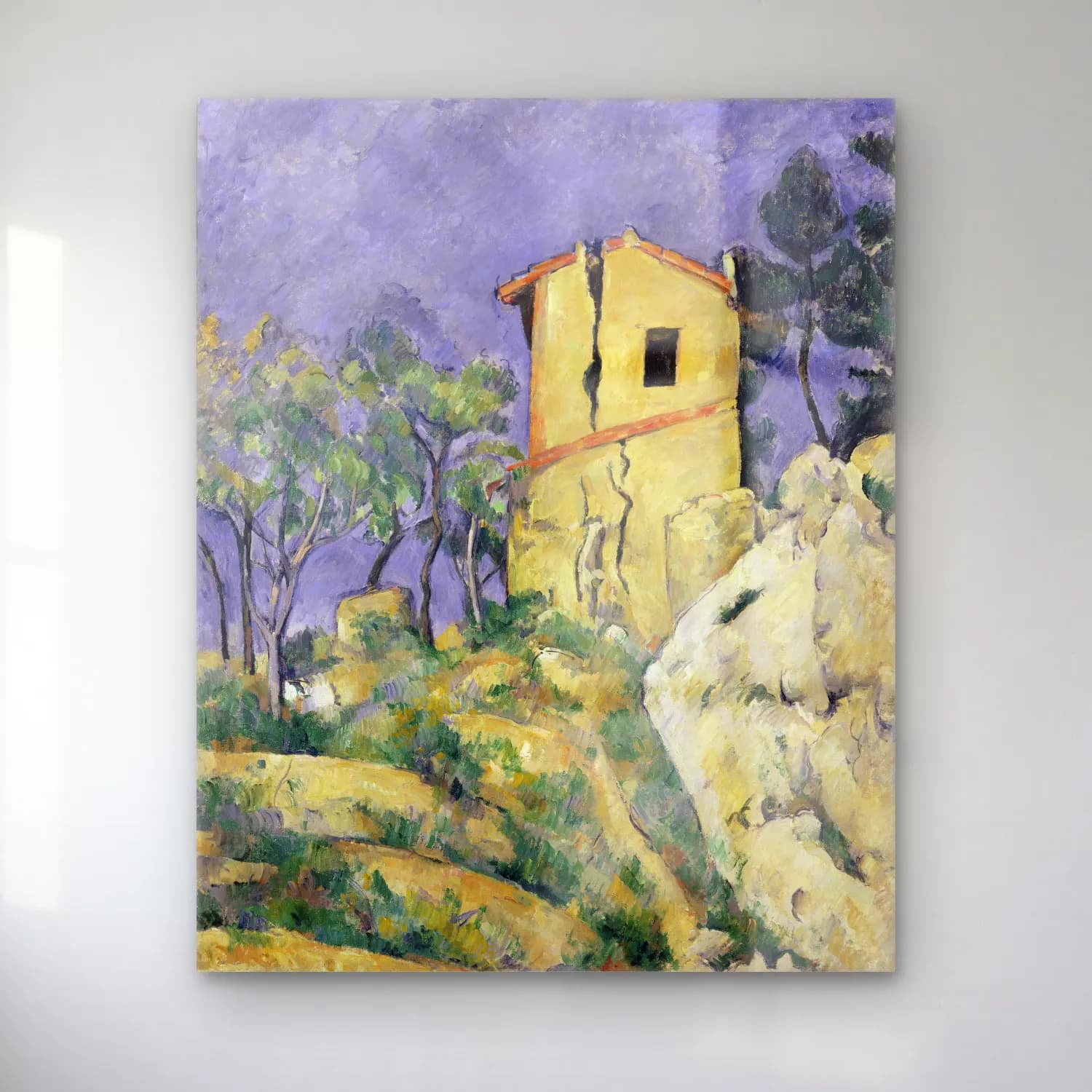 Paul Cézanne – The House with the Cracked Walls cam tablo — Paul Cézanne – The House with the Cracked Walls — empresyonist i̇talyan sahili