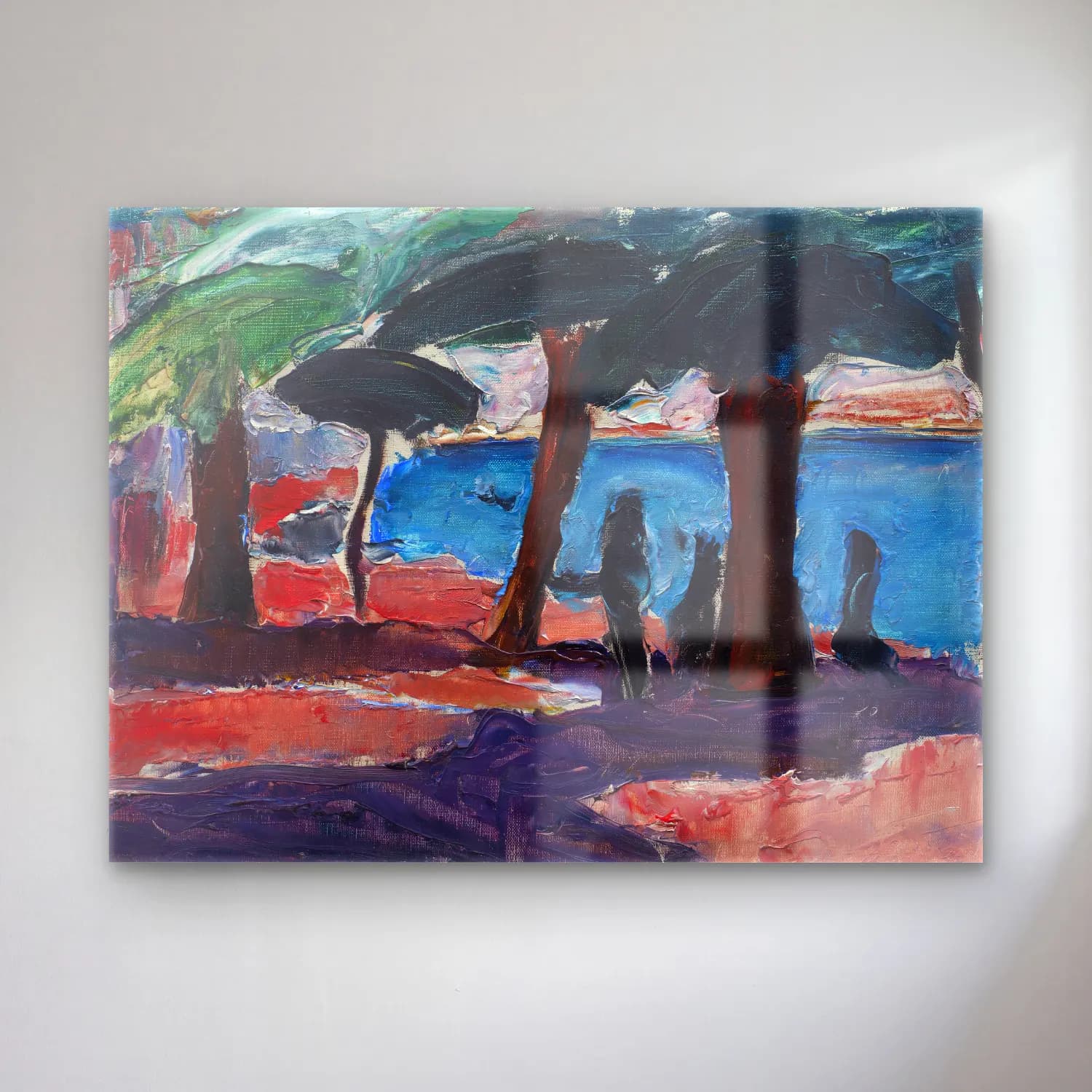 Jens Adolf Jerichau – The Quay, Bandol cam tablo — Jens Adolf Jerichau – The Quay, Bandol — empresyonist sahilde i̇nsanlar