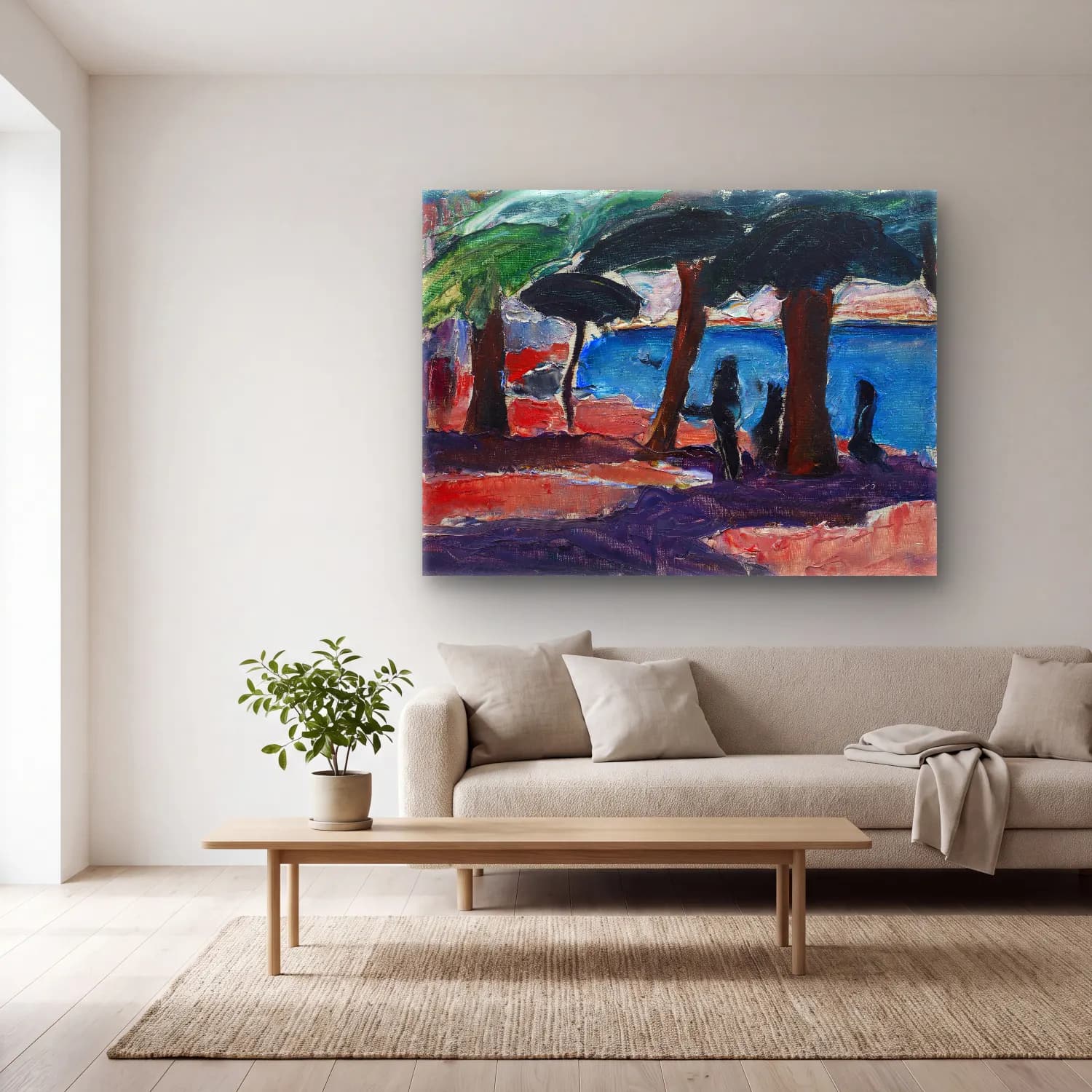 Jens Adolf Jerichau – The Quay, Bandol cam tablo — açık renk salonda