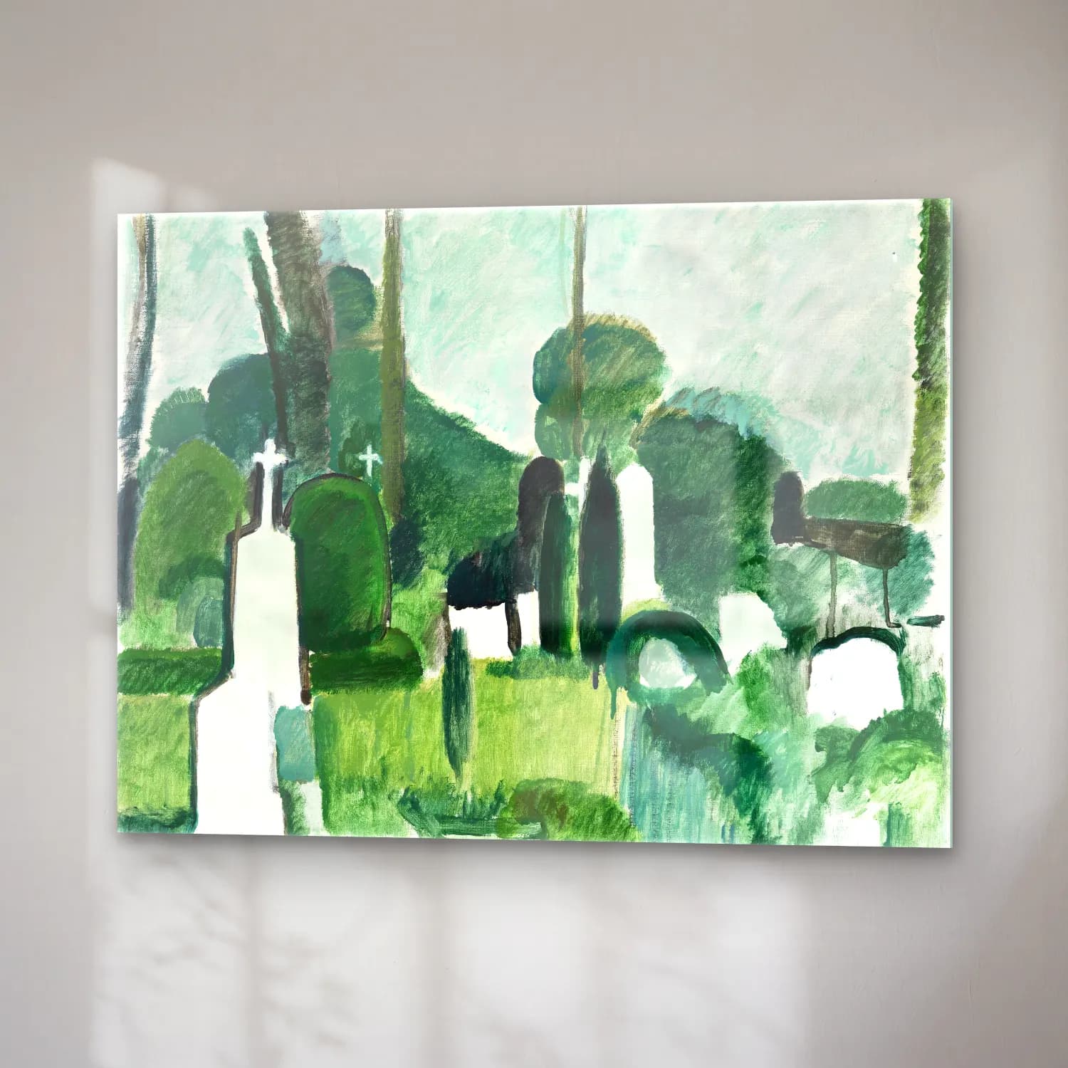 Harald Giersing – The cemetery in Svanninge cam tablo — sağ açıdan görünüm