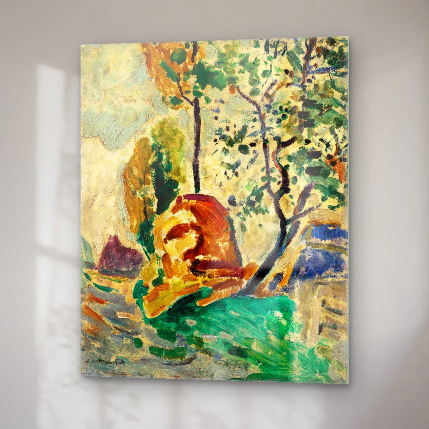 Alfred Henry Maurer – Tree and Rock cam tablo — sağ açıdan görünüm
