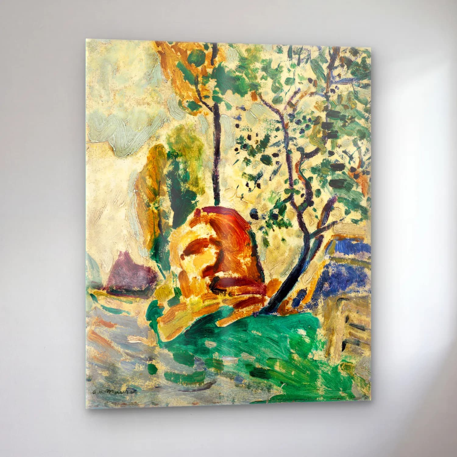 Alfred Henry Maurer – Tree and Rock cam tablo — sol açıdan görünüm