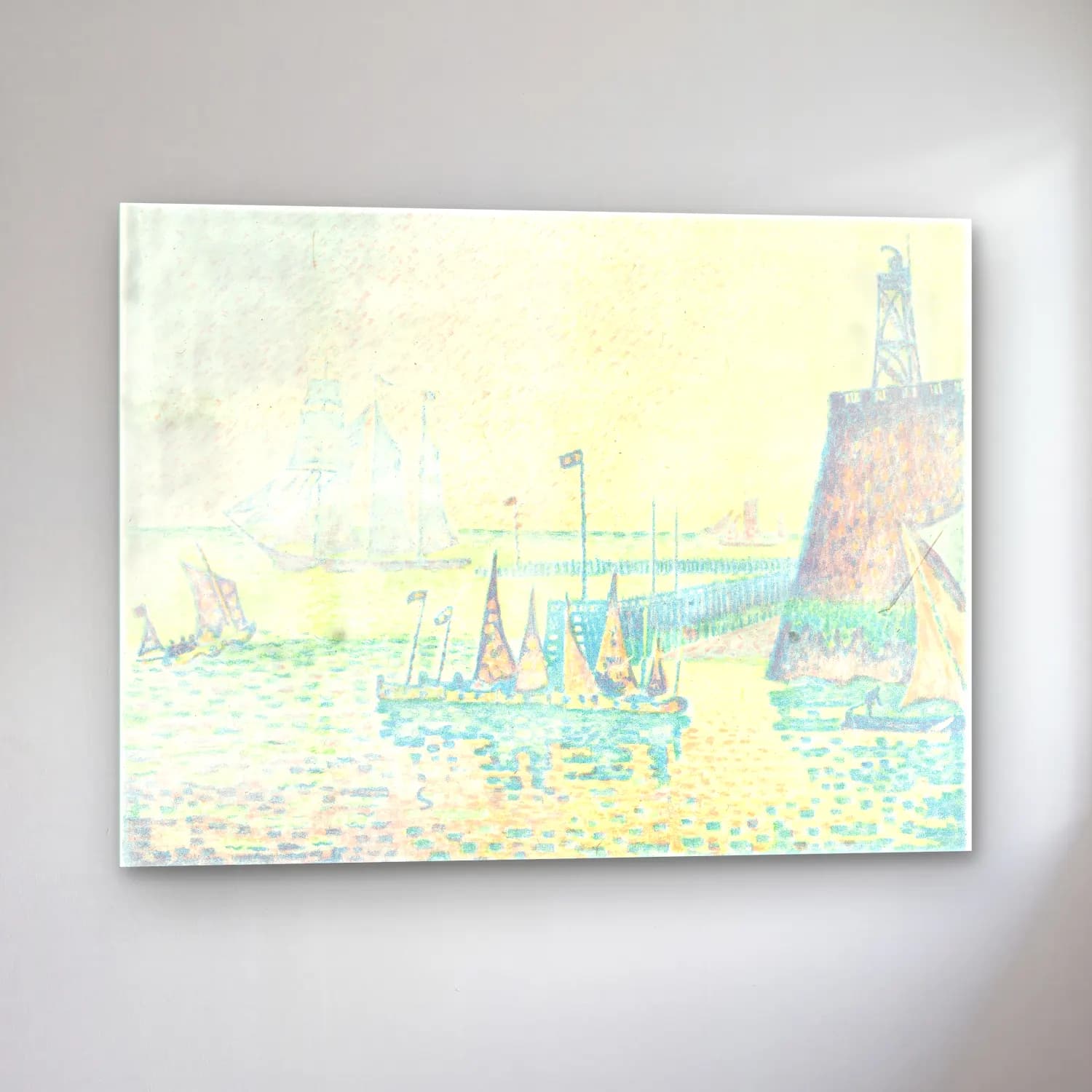 Paul Signac – Evening (Le soir) cam tablo — sol açıdan görünüm