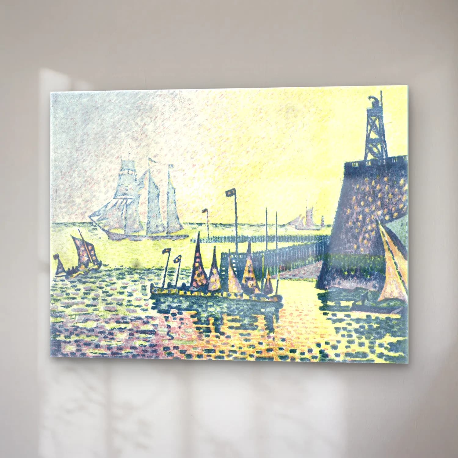 Paul Signac – Evening, The Jetty at Vlissingen cam tablo — sağ açıdan görünüm