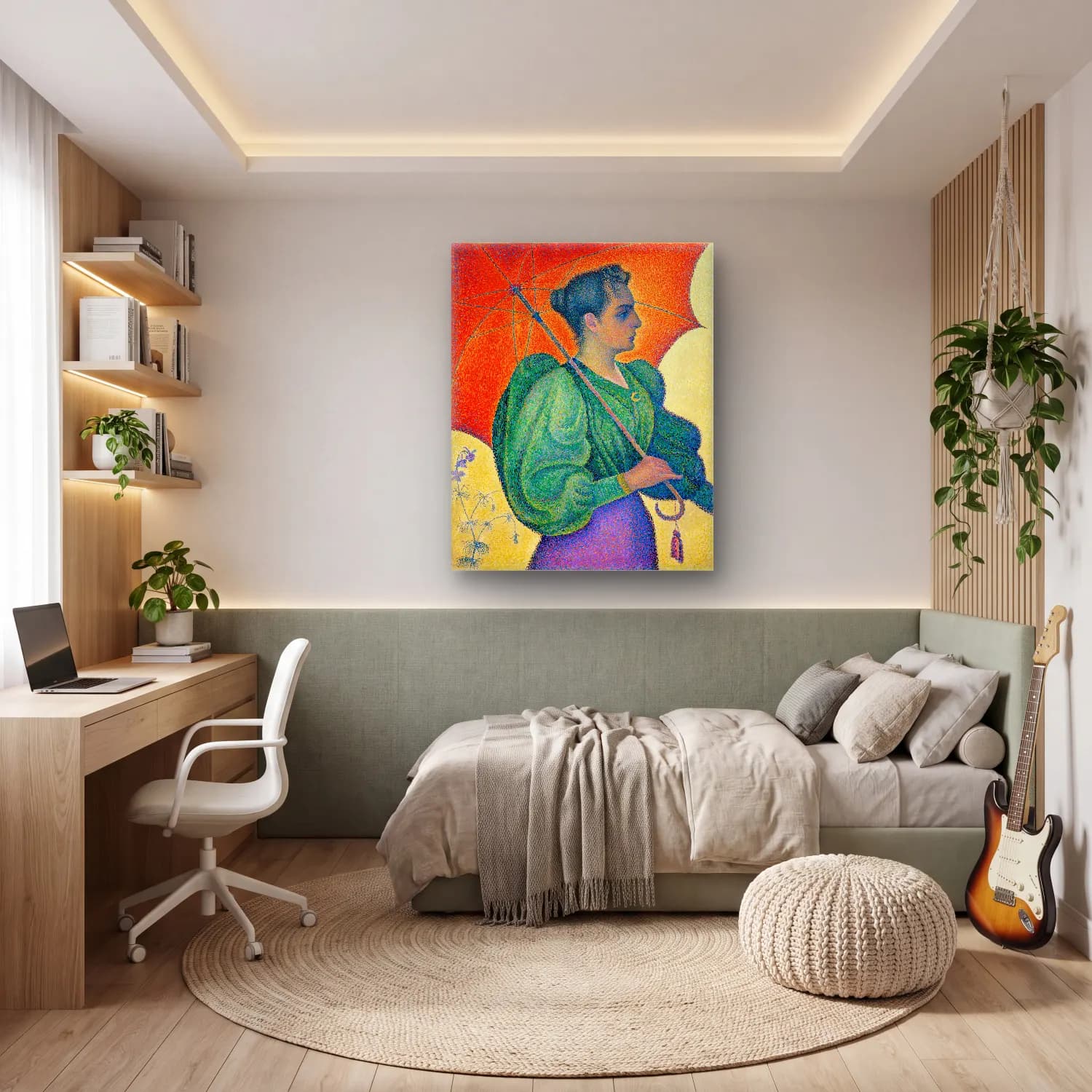 Paul Signac – Femme à l ombrelle cam tablo — genç odasında