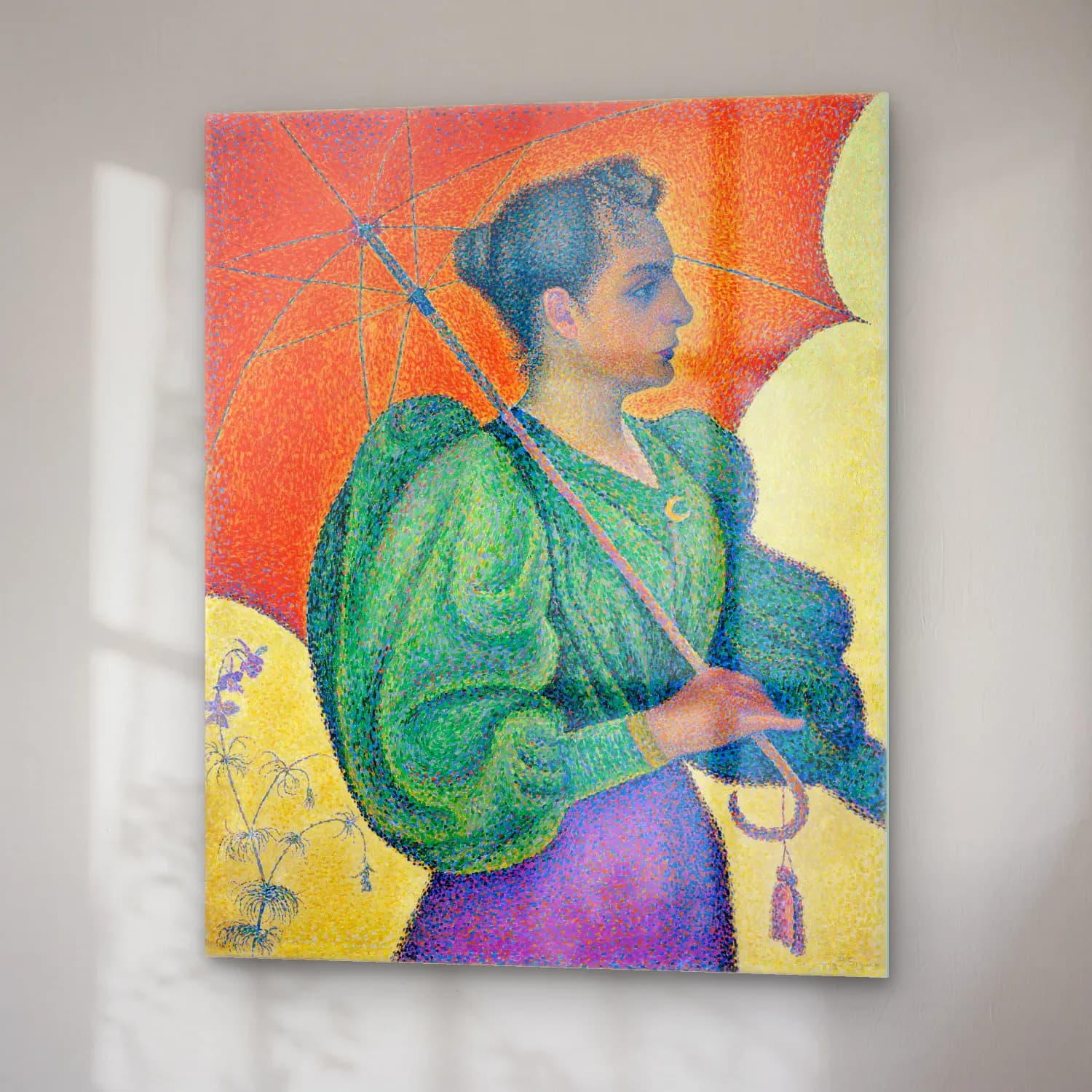 Paul Signac – Femme à l ombrelle cam tablo — sağ açıdan görünüm