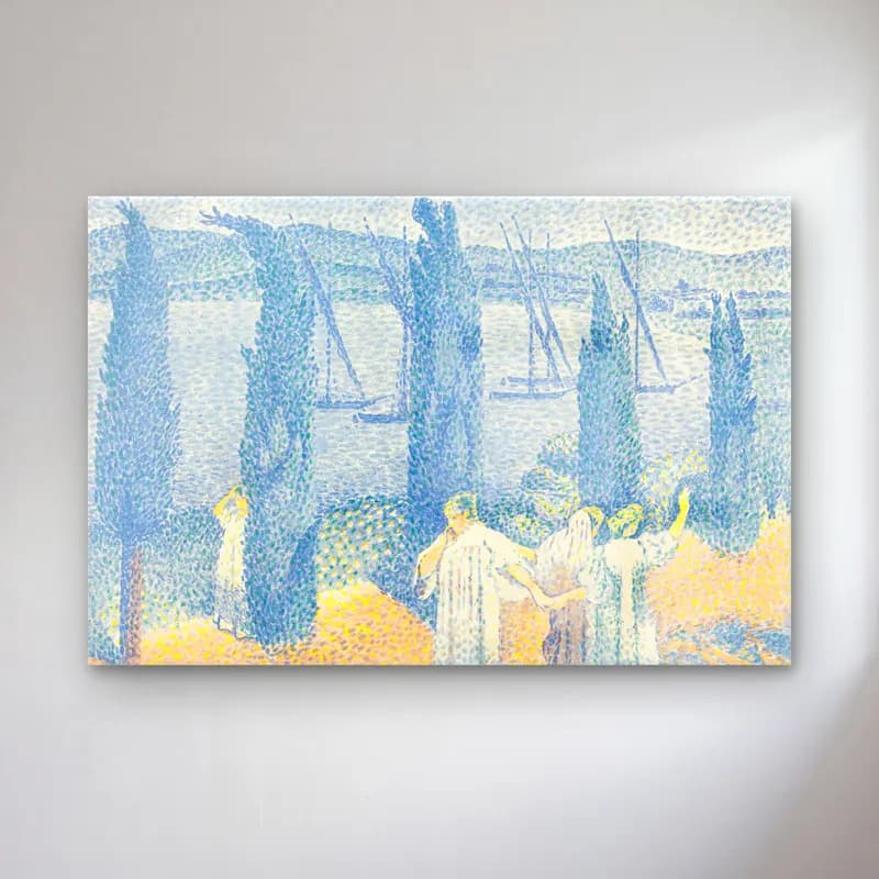 Henri Edmond Cross – La Promenade cam tablo — Henri Edmond Cross – La Promenade — empresyonist i̇talyan sahili