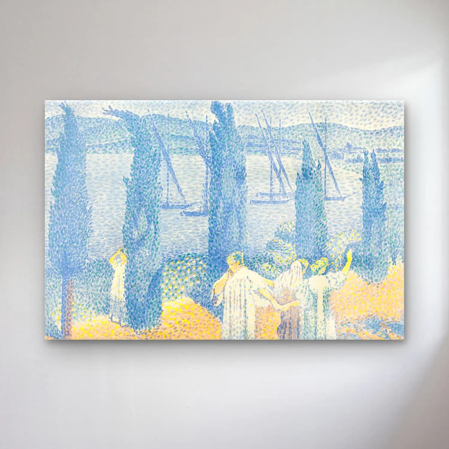 Henri Edmond Cross – La Promenade cam tablo — Henri Edmond Cross – La Promenade — empresyonist i̇talyan sahili