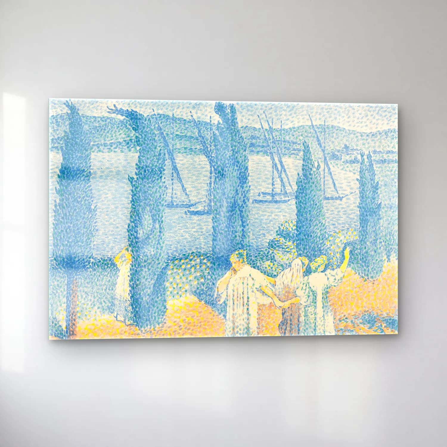 Henri Edmond Cross – La Promenade cam tablo — sol açıdan görünüm