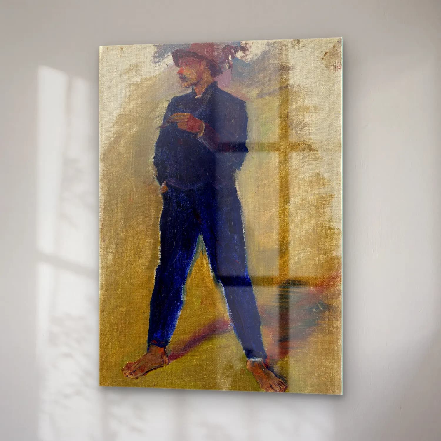 Ladislav Mednyánszky – Groom standing astride cam tablo — sağ açıdan görünüm