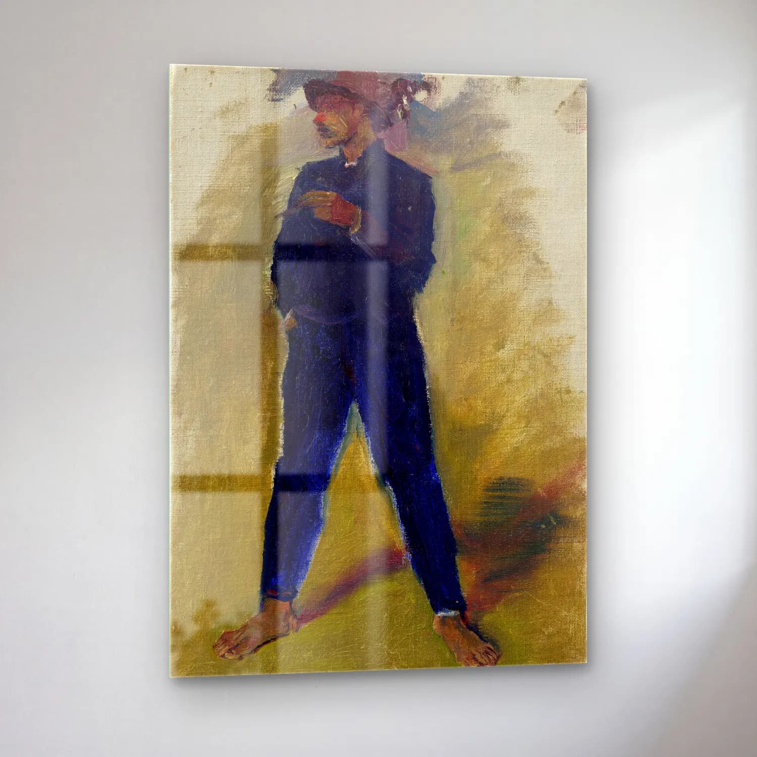 Ladislav Mednyánszky – Groom standing astride cam tablo — sol açıdan görünüm