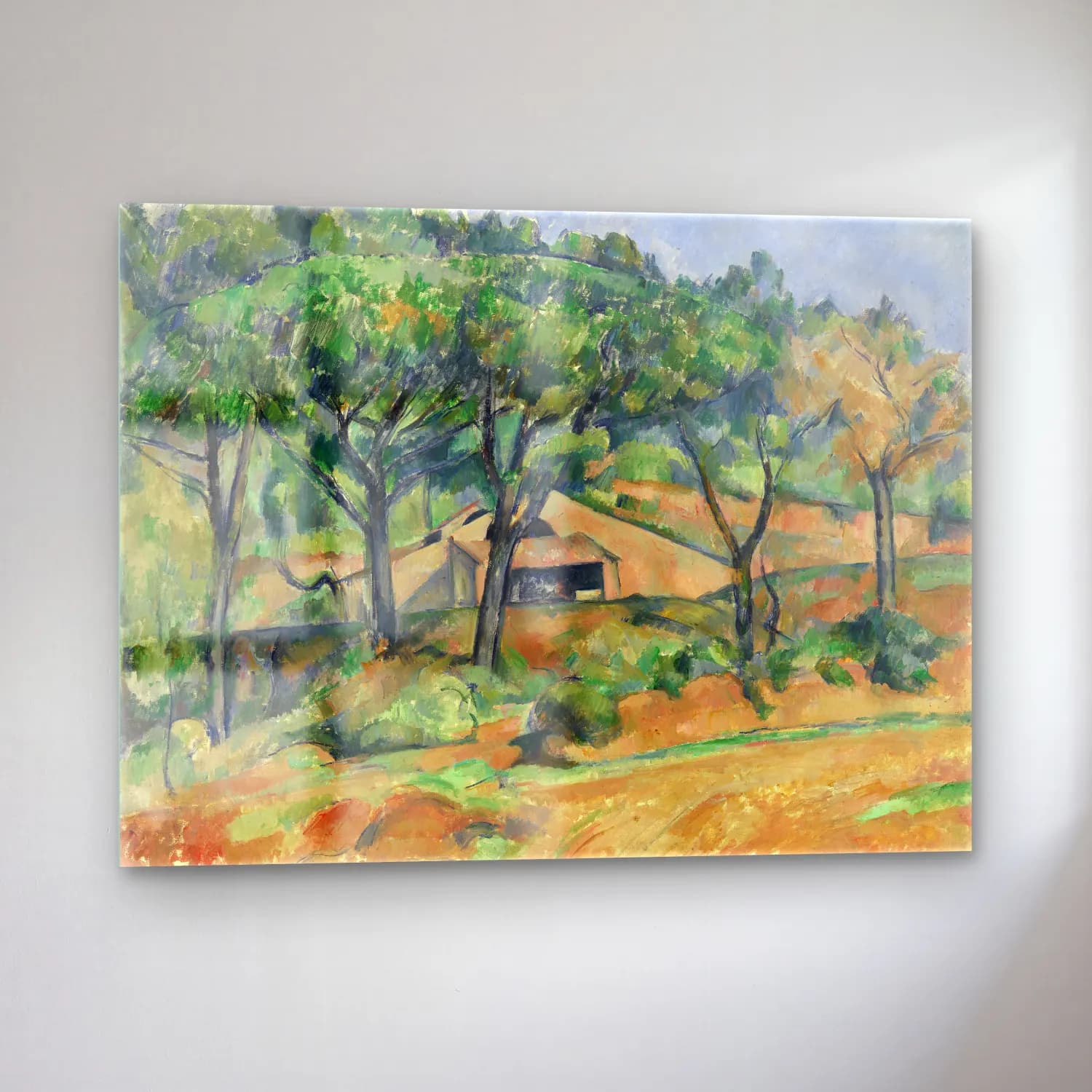 Paul Cézanne – House in Provence (Maison en Provence) (ca.1890) cam tablo — sol açıdan görünüm
