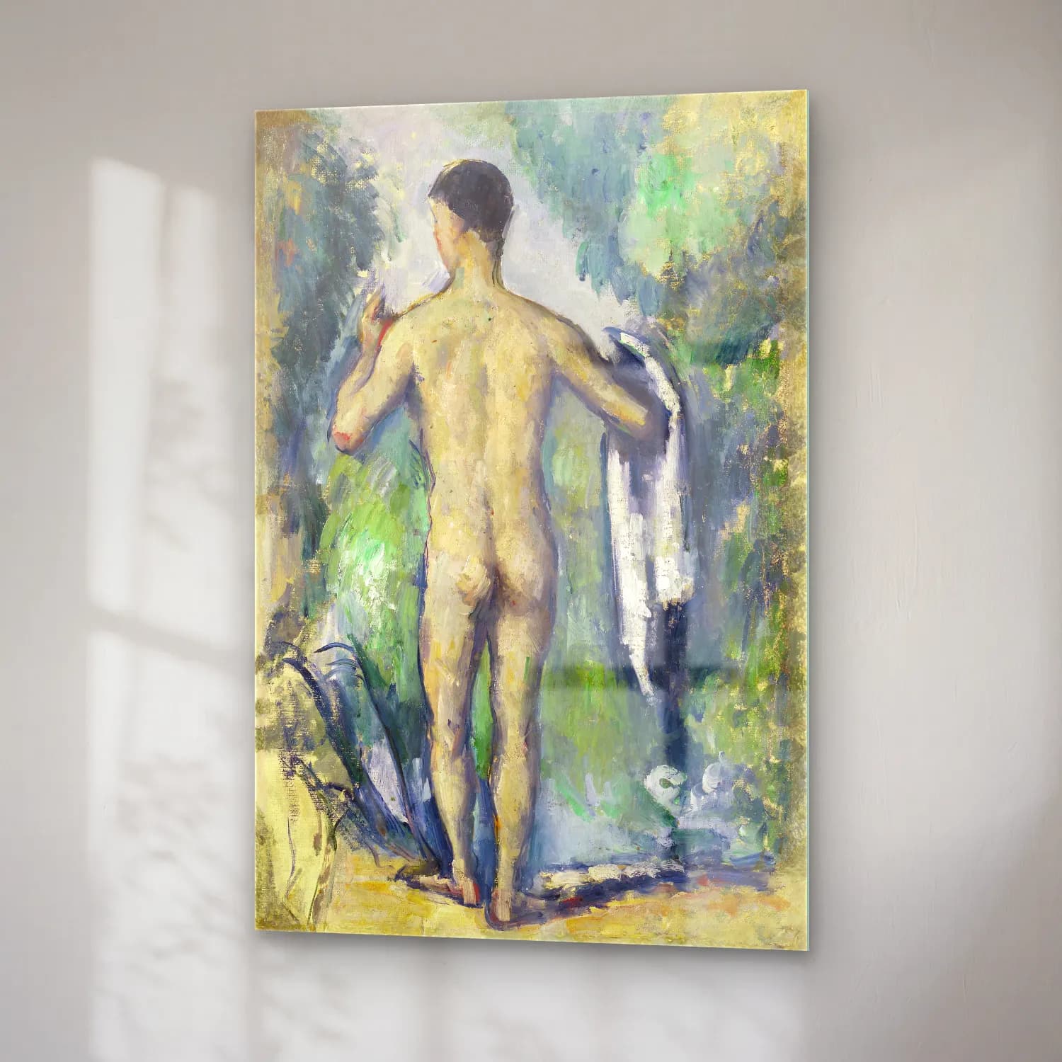 Paul Cézanne – Standing Bather, Seen from the Back (ca. 1879–1882) cam tablo — sağ açıdan görünüm