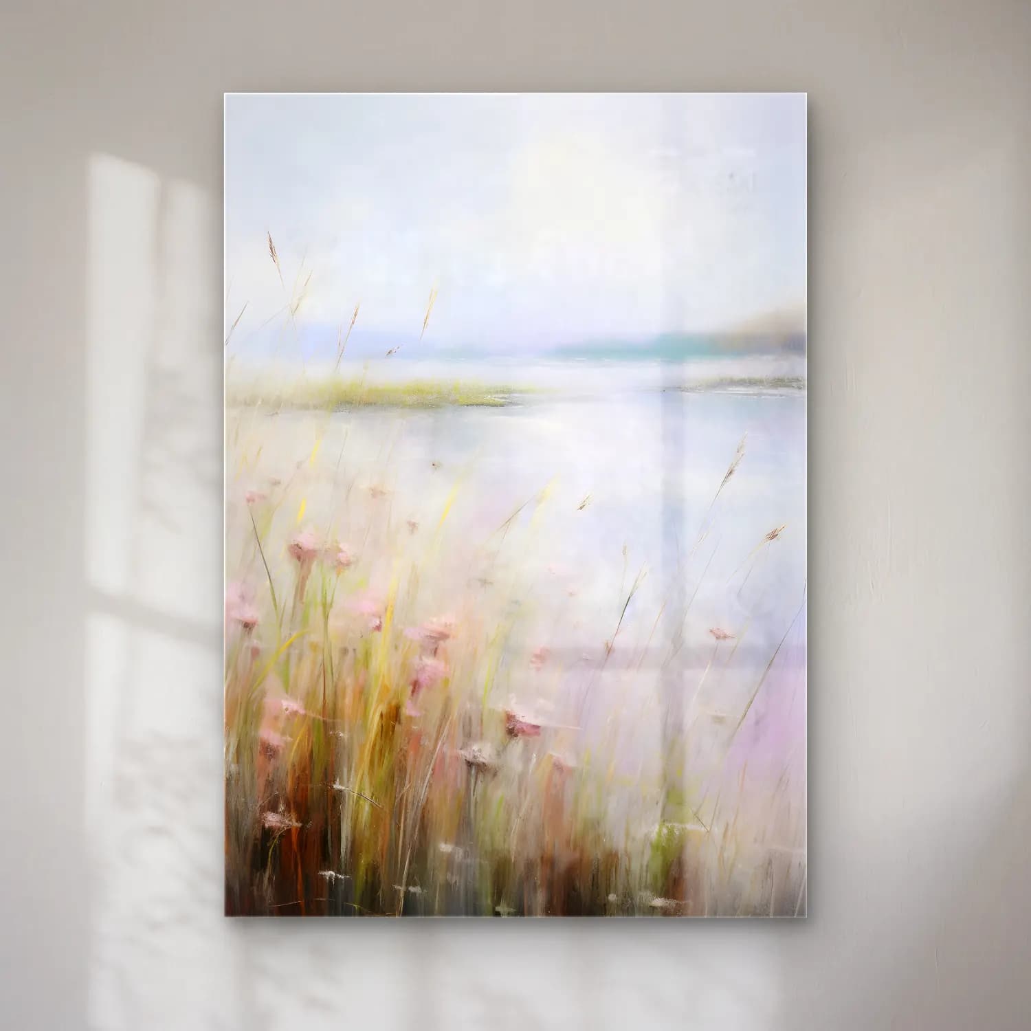 Pastel Kırda Nehir No. 4 cam tablo — Pastel Kırda Nehir No. 4 — pastel kırda nehir