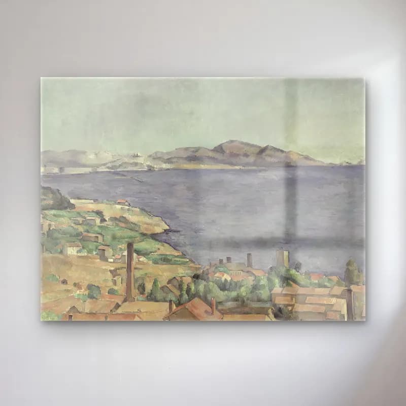 Empresyonist Akdeniz Sahil Kasabası No. 21 cam tablo — Empresyonist Akdeniz Sahil Kasabası No. 21 — empresyonist akdeniz sahil kasabası