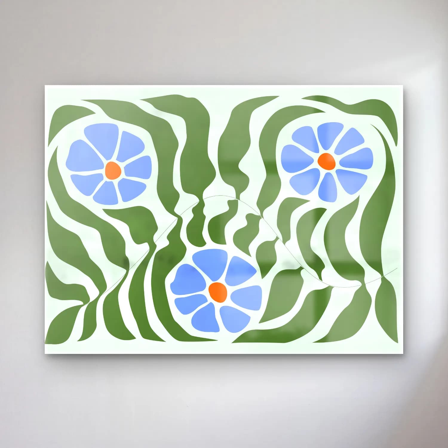 Boho Çiçek Deseni No. 71 cam tablo — Boho Çiçek Deseni No. 71 — boho çiçek deseni