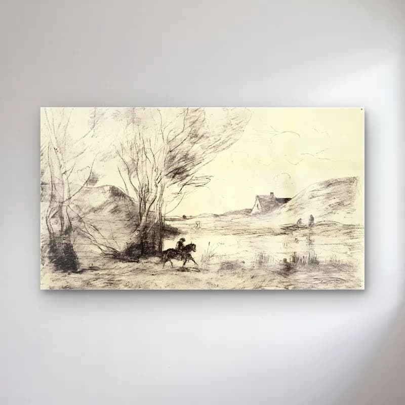 Siyah Beyaz Atlı No. 4 cam tablo — Siyah Beyaz Atlı No. 4 — siyah beyaz atlı