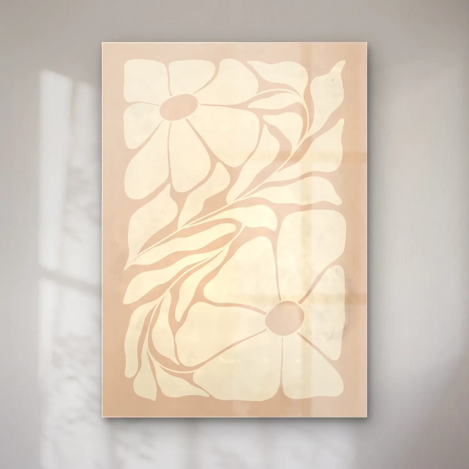Boho Çiçek Deseni No. 74 cam tablo — Boho Çiçek Deseni No. 74 — boho çiçek deseni