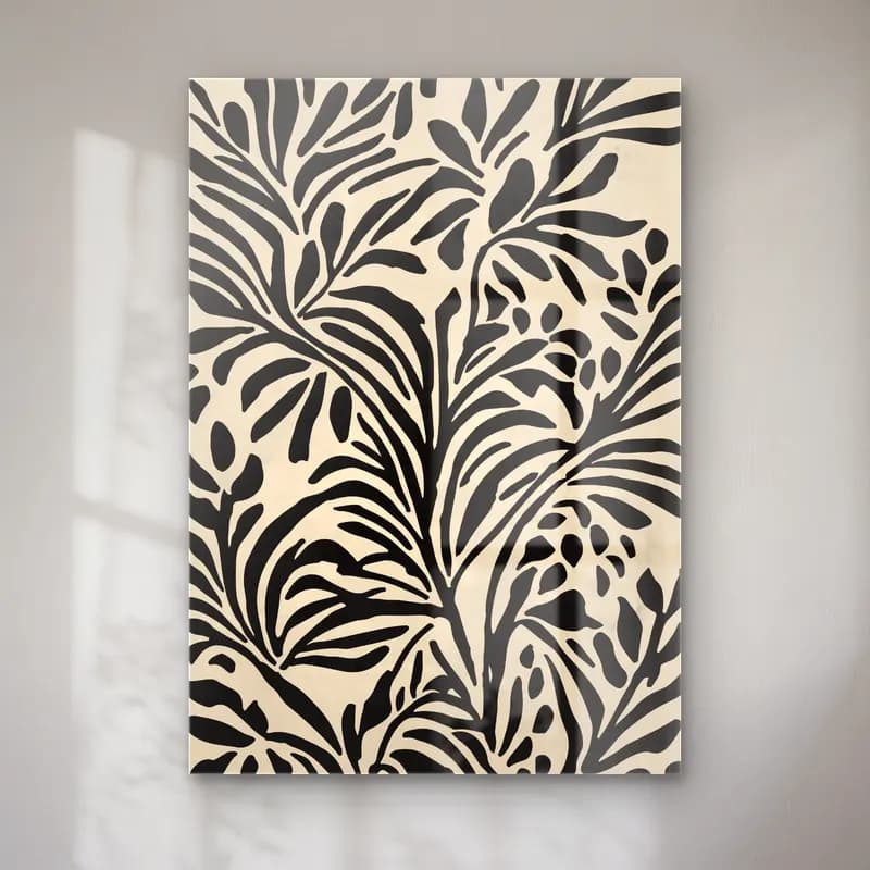 Boho Çiçek Deseni No. 75 cam tablo — Boho Çiçek Deseni No. 75 — boho çiçek deseni