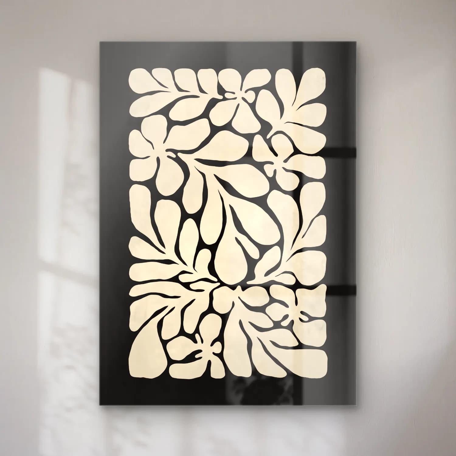 Boho Çiçek Deseni No. 80 cam tablo — Boho Çiçek Deseni No. 80 — boho çiçek deseni