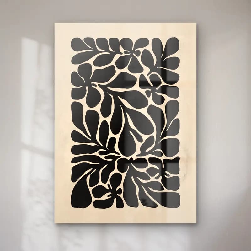 Boho Çiçek Deseni No. 81 cam tablo — Boho Çiçek Deseni No. 81 — boho çiçek deseni