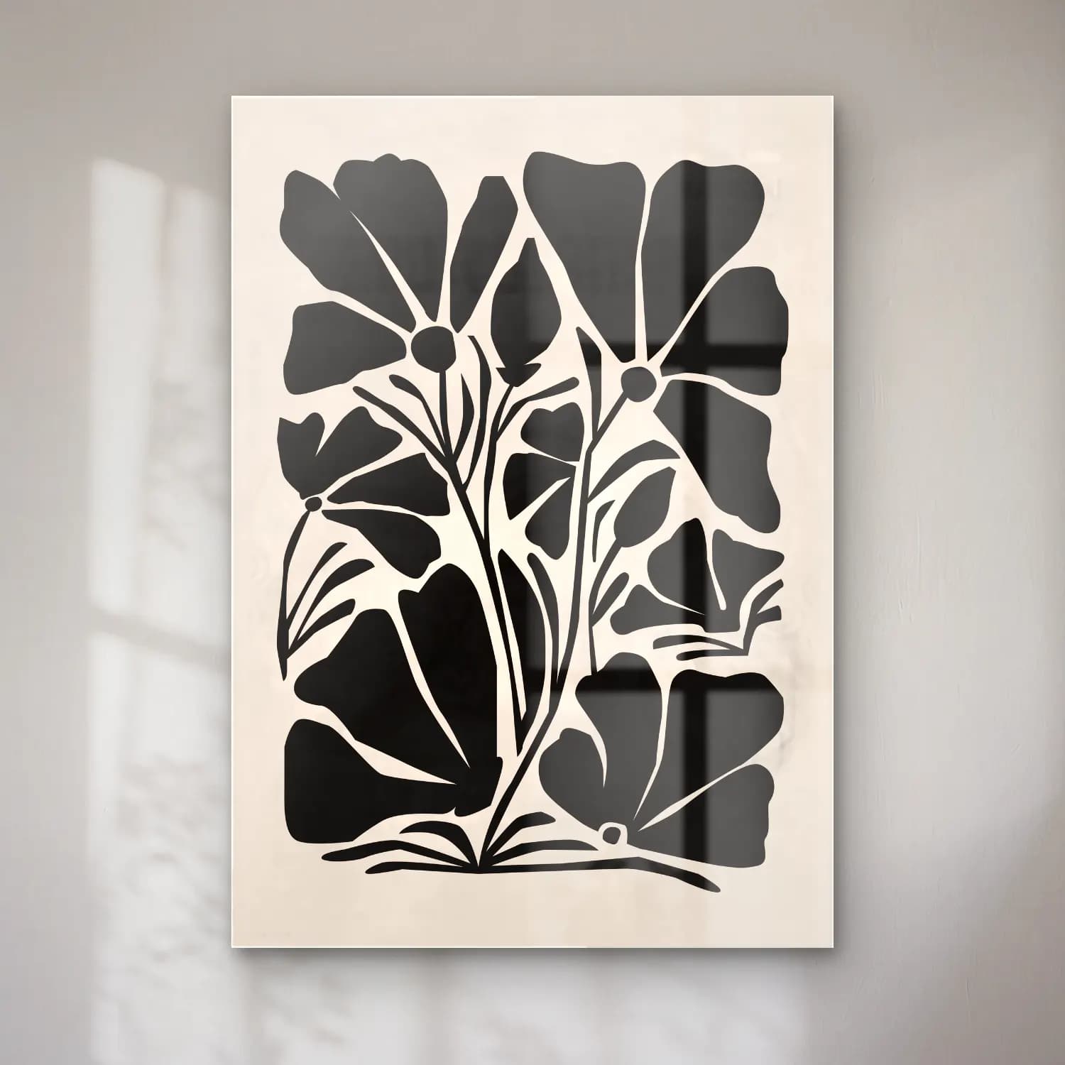 Boho Çiçek Deseni No. 87 cam tablo — Boho Çiçek Deseni No. 87 — boho çiçek deseni
