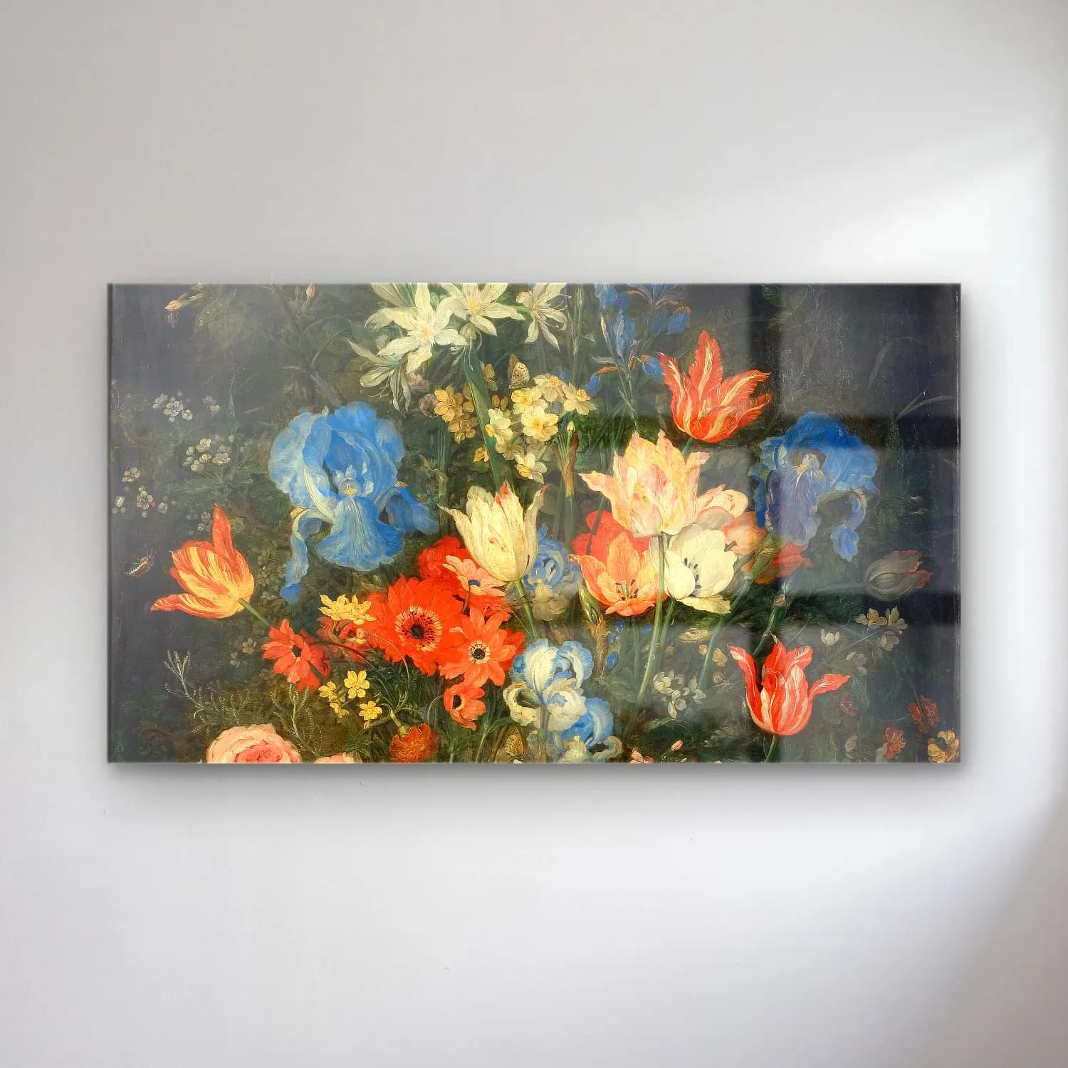 Jan Brueghel The Elder – Still Life with Flowers and Insects cam tablo — Jan Brueghel The Elder – Still Life with Flowers and Insects — empresyonist çiçek bahçesi