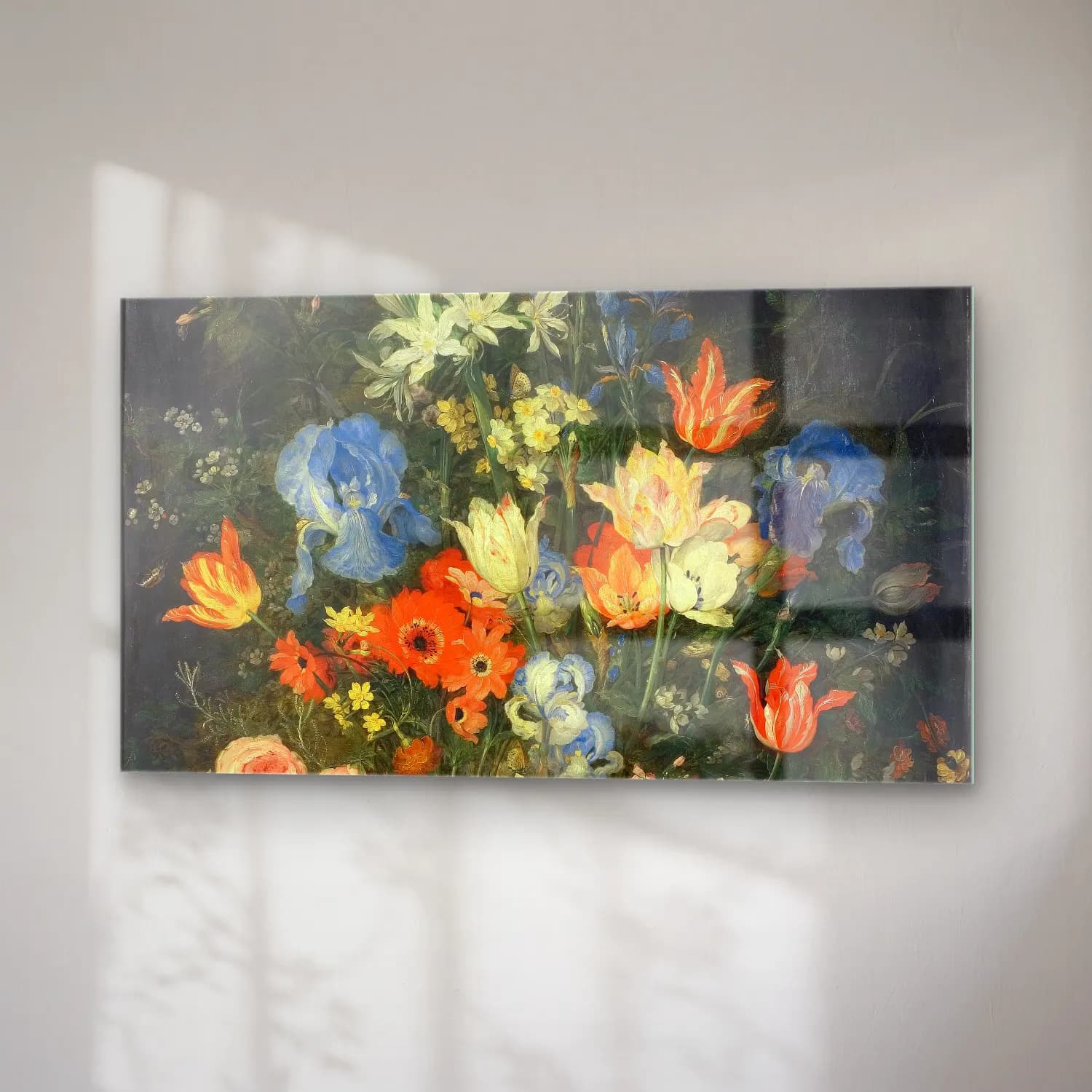 Jan Brueghel The Elder – Still Life with Flowers and Insects cam tablo — sağ açıdan görünüm