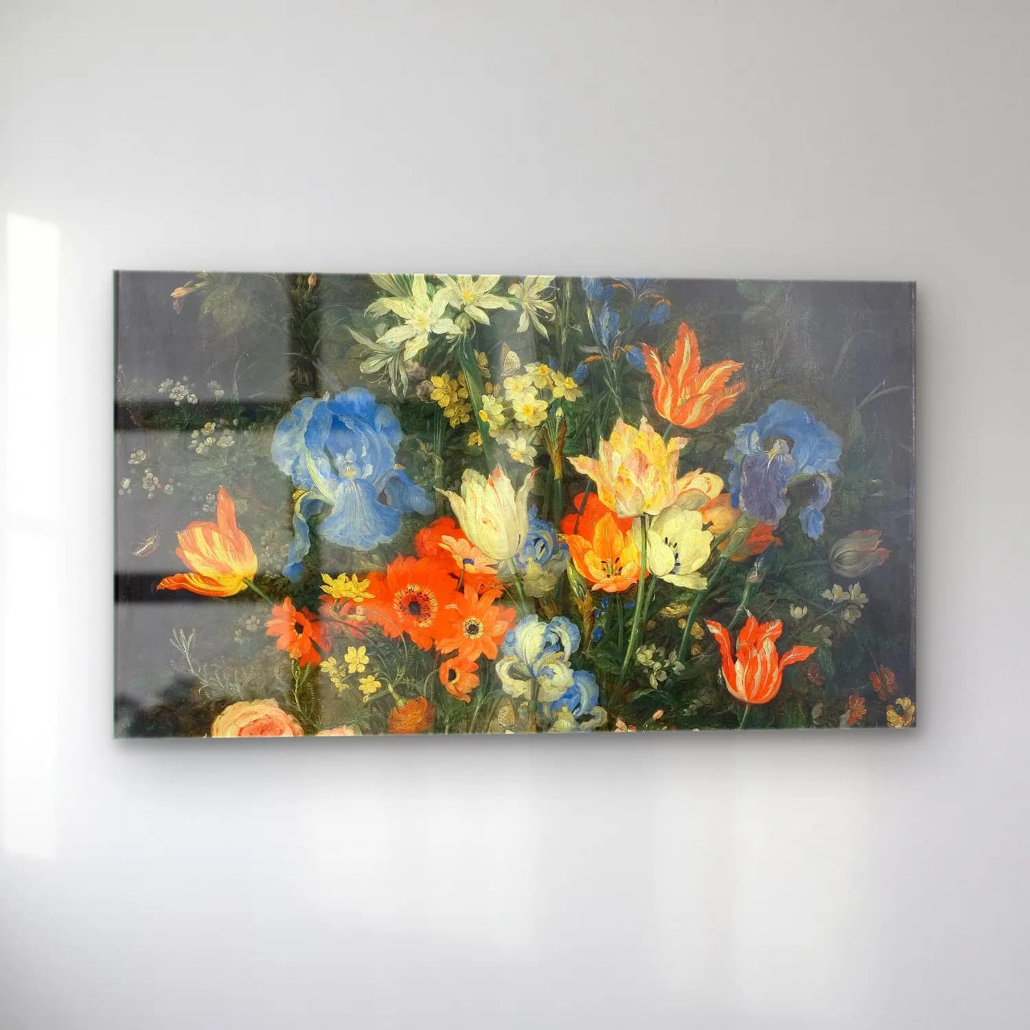 Jan Brueghel The Elder – Still Life with Flowers and Insects cam tablo — sol açıdan görünüm