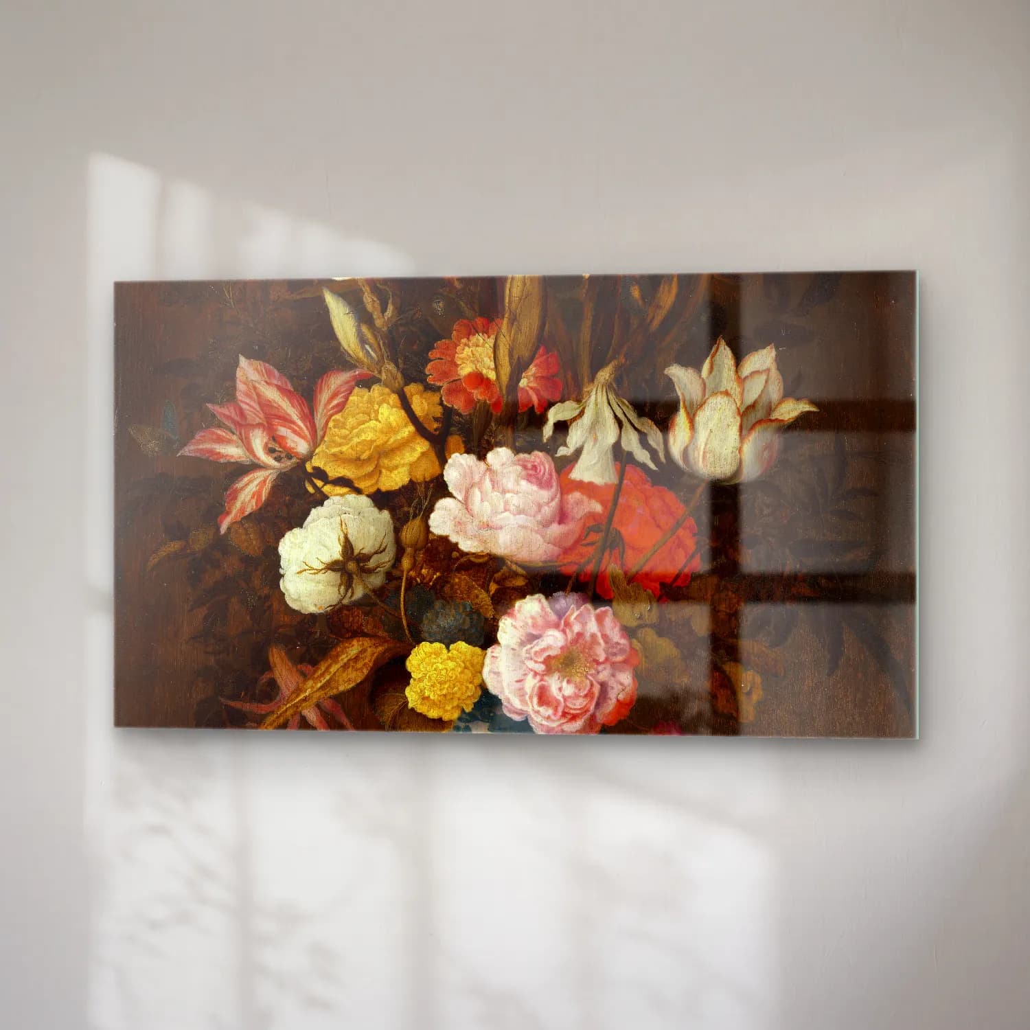 Balthasar van der Ast – Floral Still Life with Shells cam tablo — sağ açıdan görünüm
