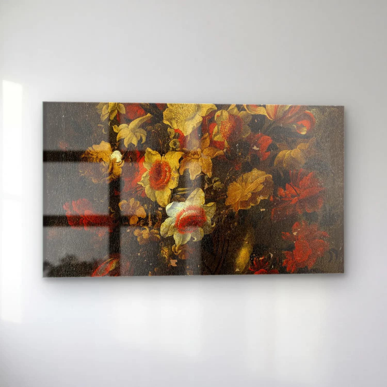 Juan de Arellano – Floral Still Life cam tablo — sol açıdan görünüm