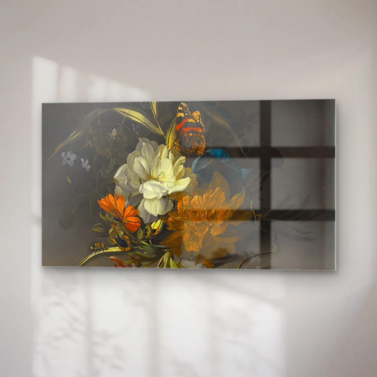 Rachel Ruysch – Still Life With Marigolds, Morning Glory, A Passion Flower cam tablo — sağ açıdan görünüm