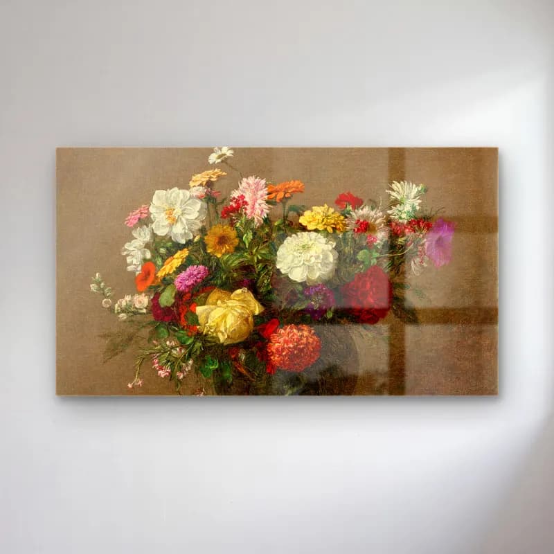 Henri Fantin-Latour – Bouquet de jardin cam tablo — Henri Fantin-Latour – Bouquet de jardin — empresyonist vazoda çiçek buketi