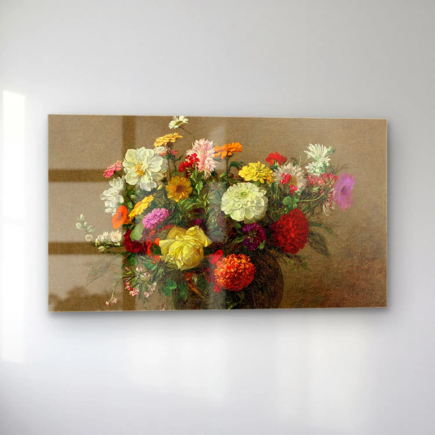 Henri Fantin-Latour – Bouquet de jardin cam tablo — sol açıdan görünüm