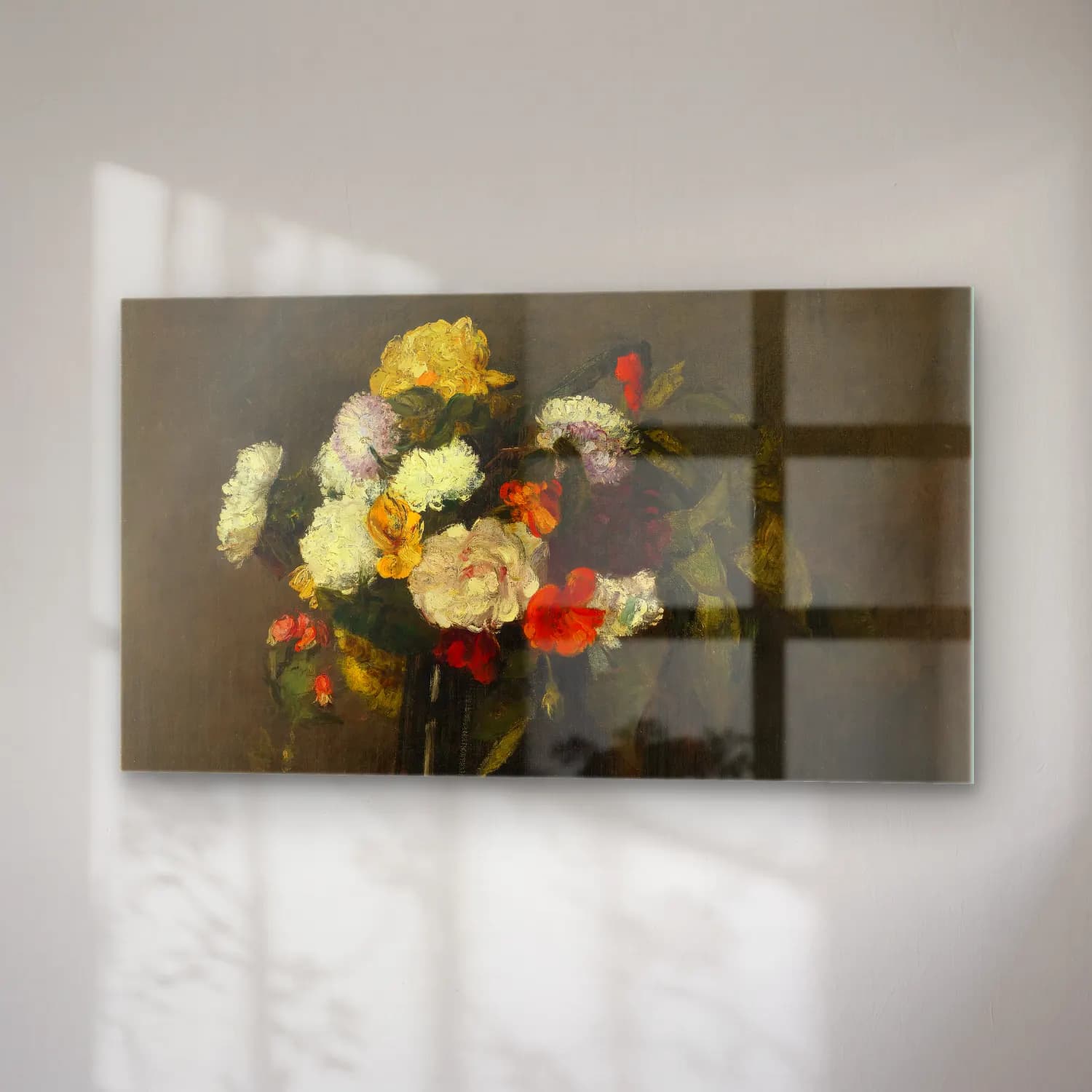 Henri Fantin-Latour – Fleurs cam tablo — sağ açıdan görünüm