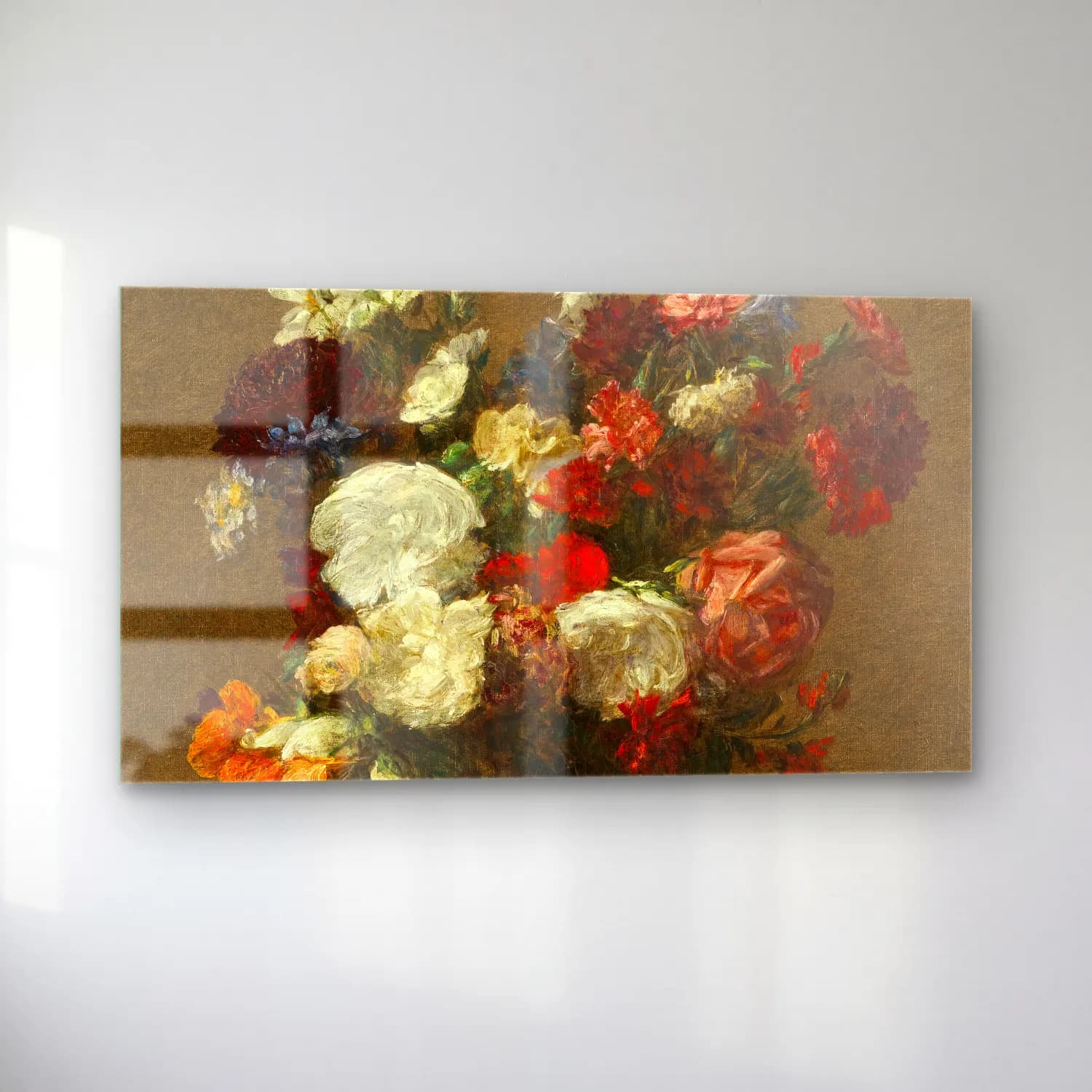 Henri Fantin-Latour – Fleurs Diverses cam tablo — sol açıdan görünüm