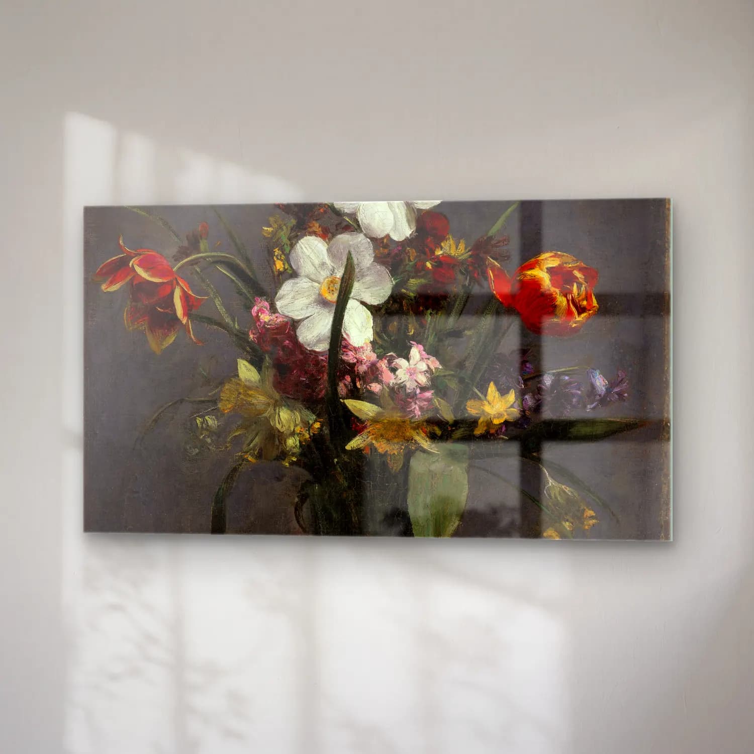 Henri Fantin-Latour – Fleurs de printemps cam tablo — sağ açıdan görünüm