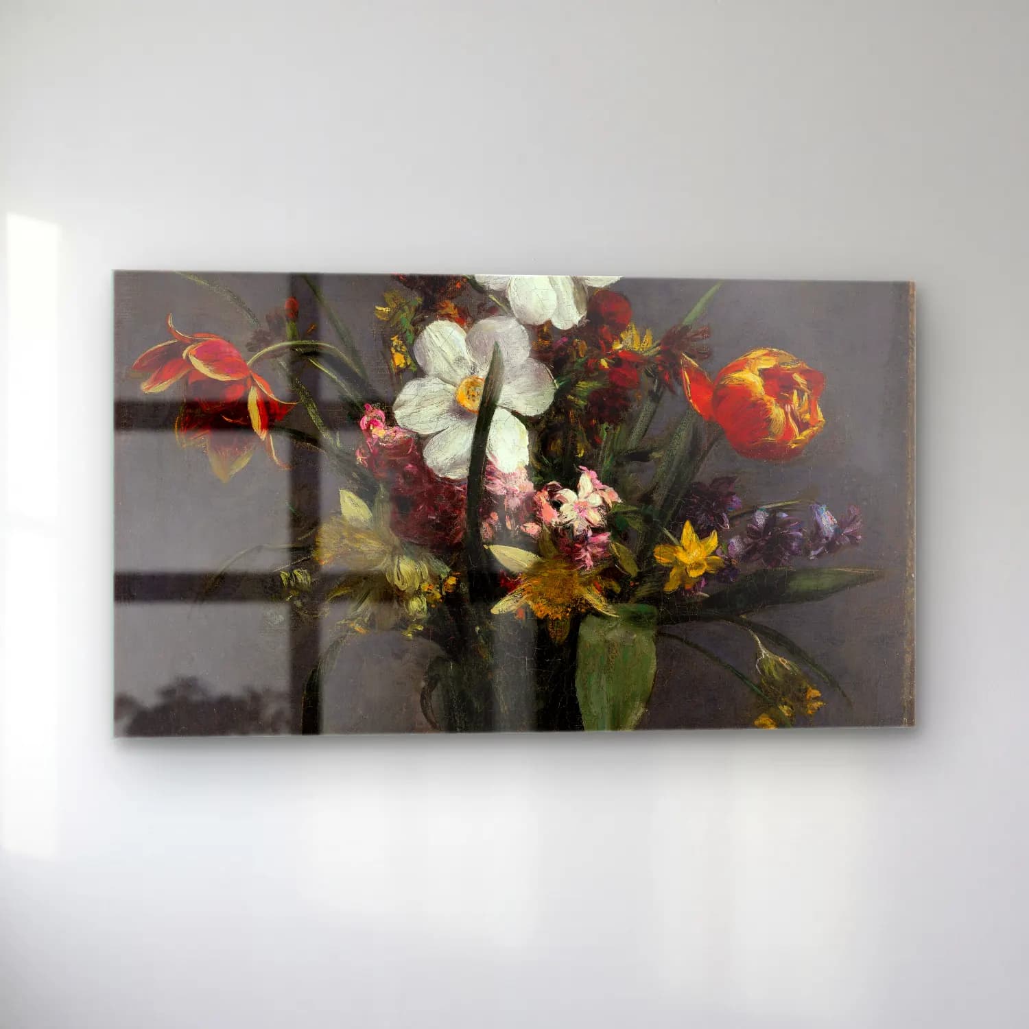 Henri Fantin-Latour – Fleurs de printemps cam tablo — sol açıdan görünüm