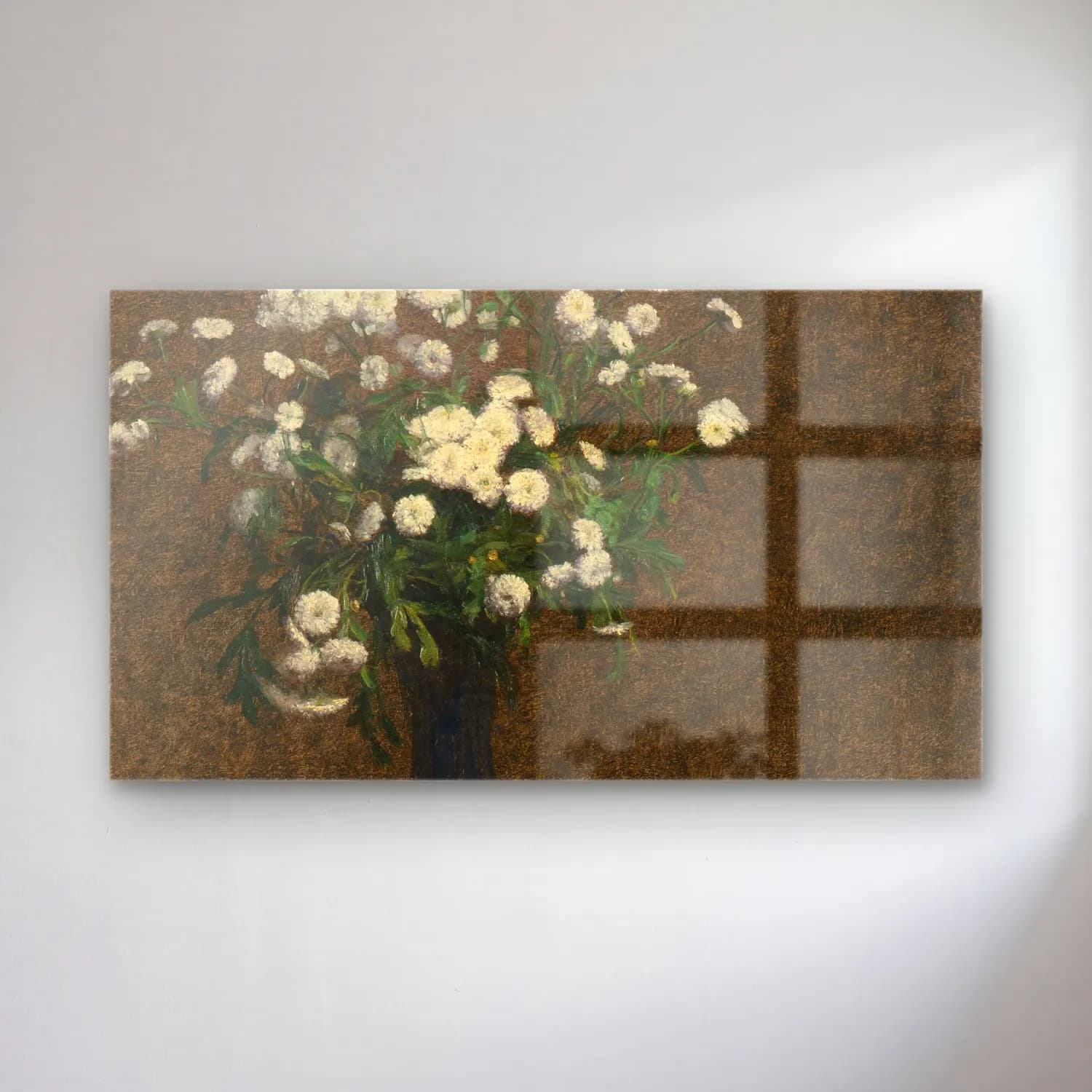 Henri Fantin-Latour – Fleurs camomille et dahlias cam tablo — Henri Fantin-Latour – Fleurs camomille et dahlias — empresyonist vazoda çiçek buketi