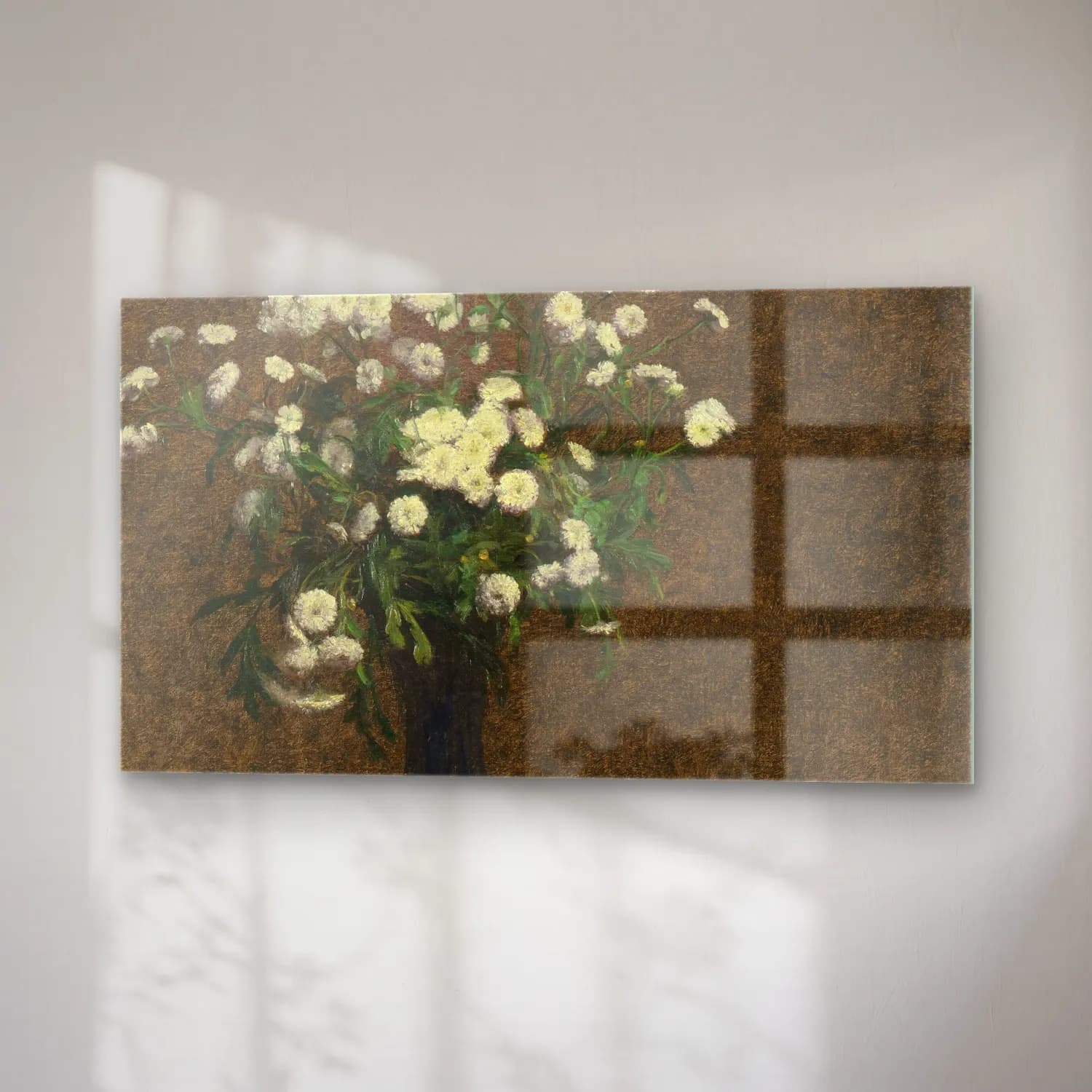 Henri Fantin-Latour – Fleurs camomille et dahlias cam tablo — sağ açıdan görünüm