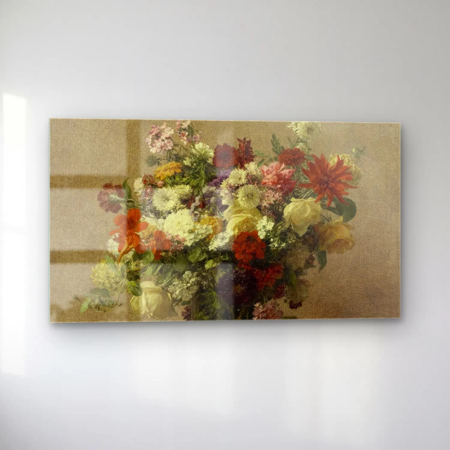 Henri Fantin-Latour – Flowers from Normandy cam tablo — sol açıdan görünüm