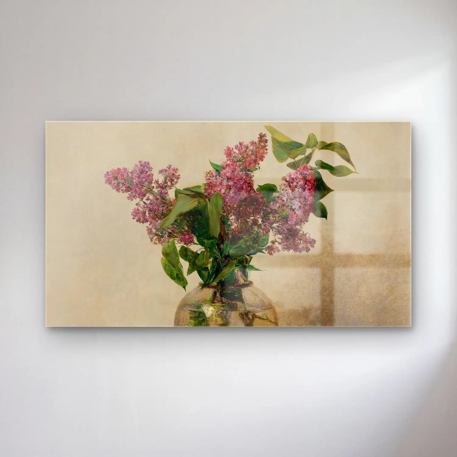 Henri Fantin-Latour – Lilas cam tablo — Henri Fantin-Latour – Lilas — empresyonist vazoda çiçek buketi